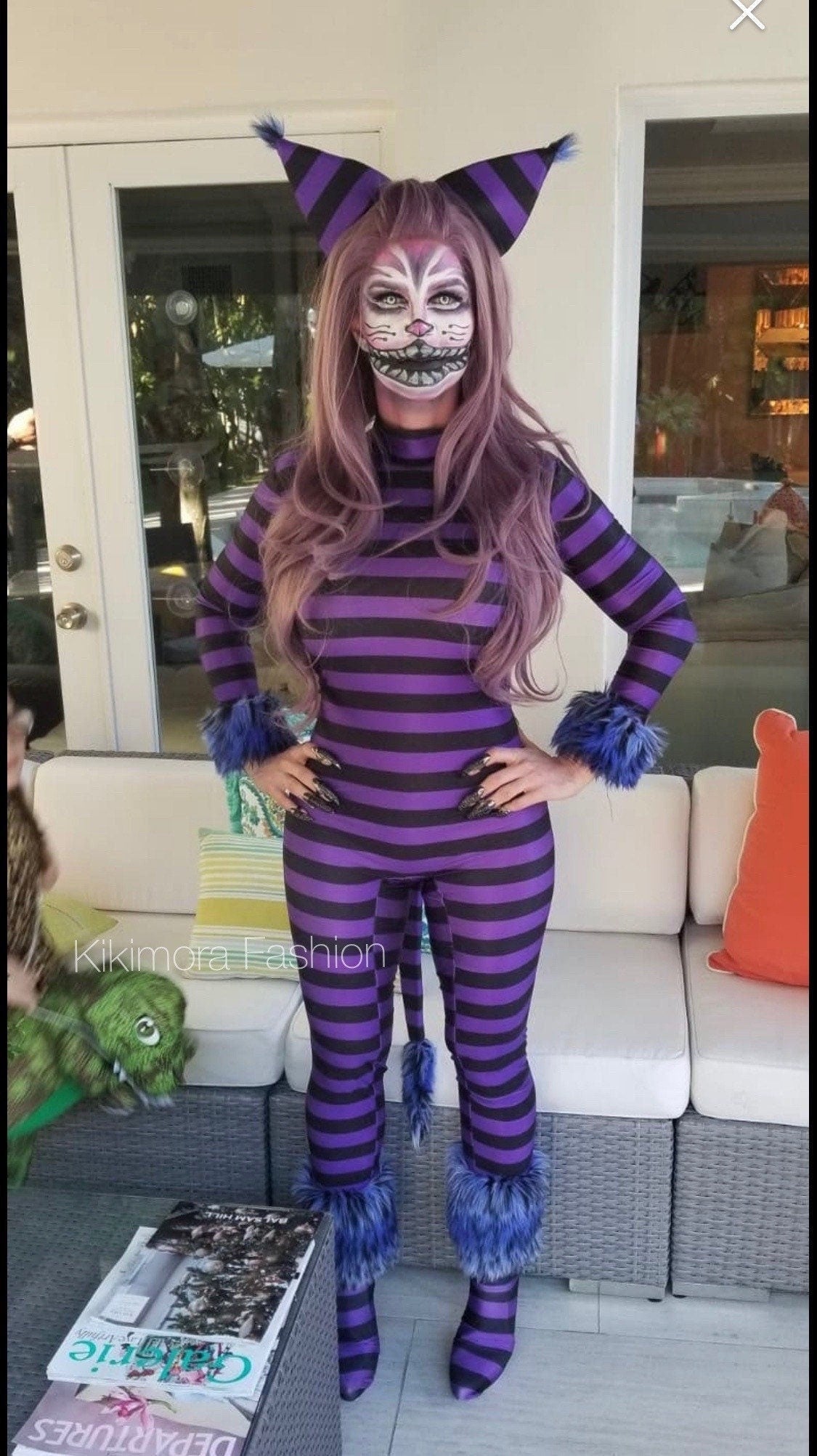 Cheshire Cat, Catsuit Bodysuit, Costume for Gymnasts, Dance and Circus Performance