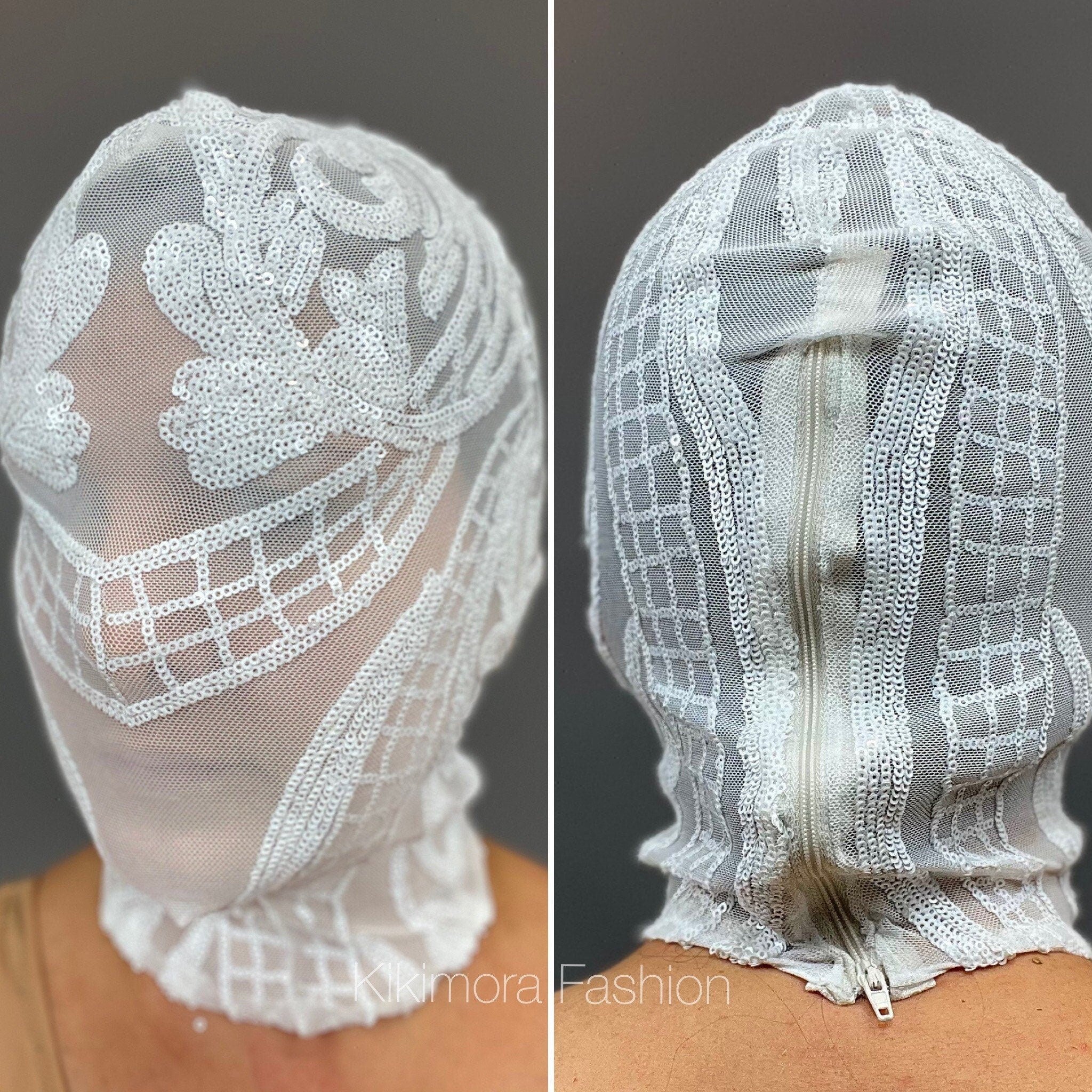 Headpiece, Beautiful Alternative Face Mask, Futuristic Clothing, Head Cover, Trending Now