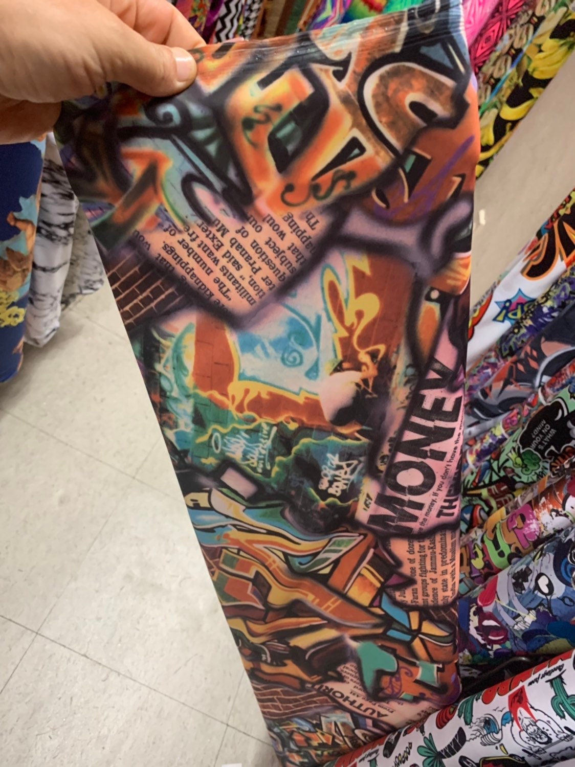 Bodysuit for Women or Men, Street Style Graffiti Print Jumpsuit, Modern Costume for Dancers, Aerialists, Gymnast