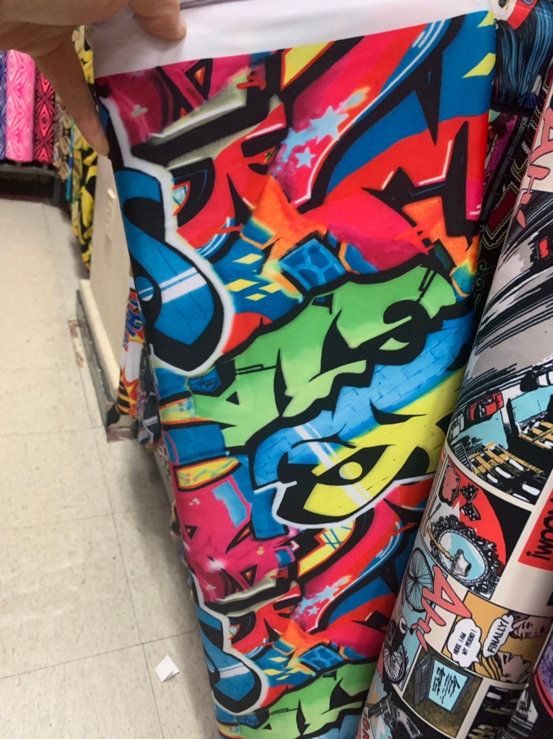 Bodysuit for Women or Men, Street Style Graffiti Print Jumpsuit, Modern Costume for Dancers, Aerialists, Gymnast