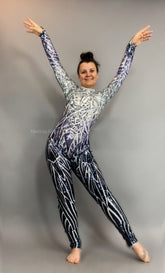 Beautiful Sequin Jumpsuit, Exotic Dance Wear, Gymnastic Costume, Futuristic Fashion, Festival Catsuit, Trending Now