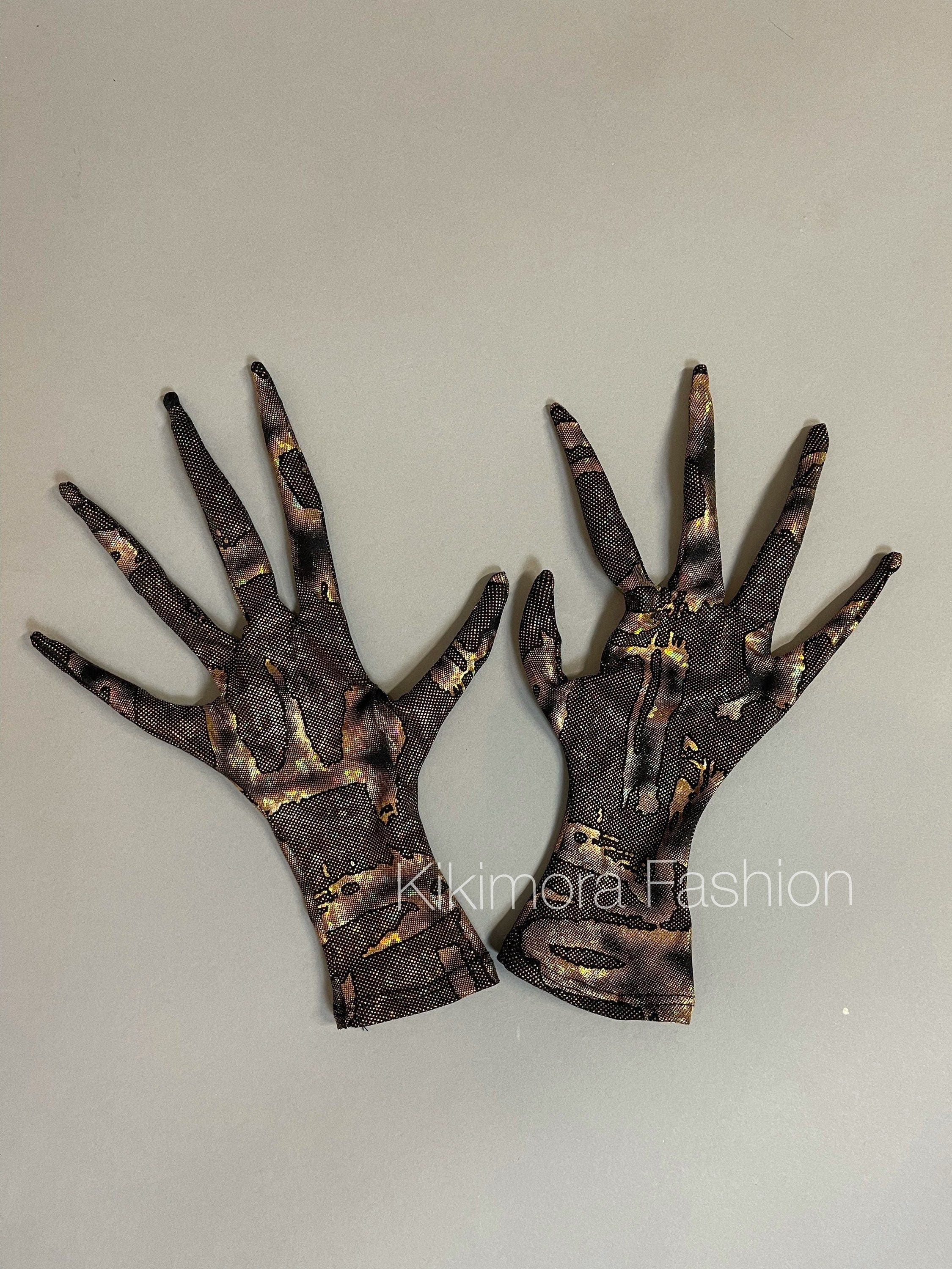Sequins Catsuit, Headpiece, Gloves, Skirt, Futuristic Clothing, Exotic Dancewear, Circus Party Outfit