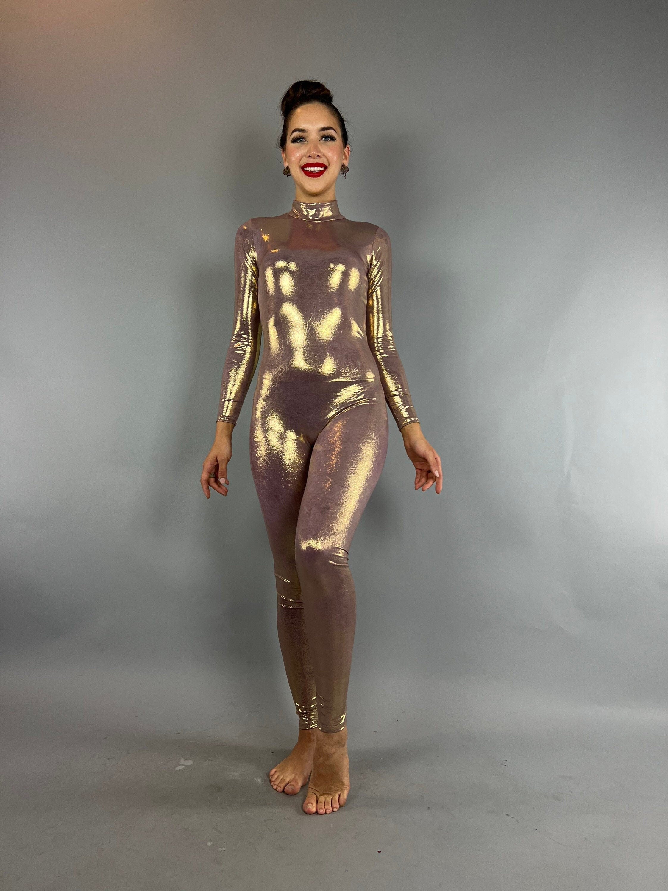 Lavender Gold Beautiful Jumpsuit, Aerialist Costume, Exotic Dancewear, Trending Now, Futuristic Fashion