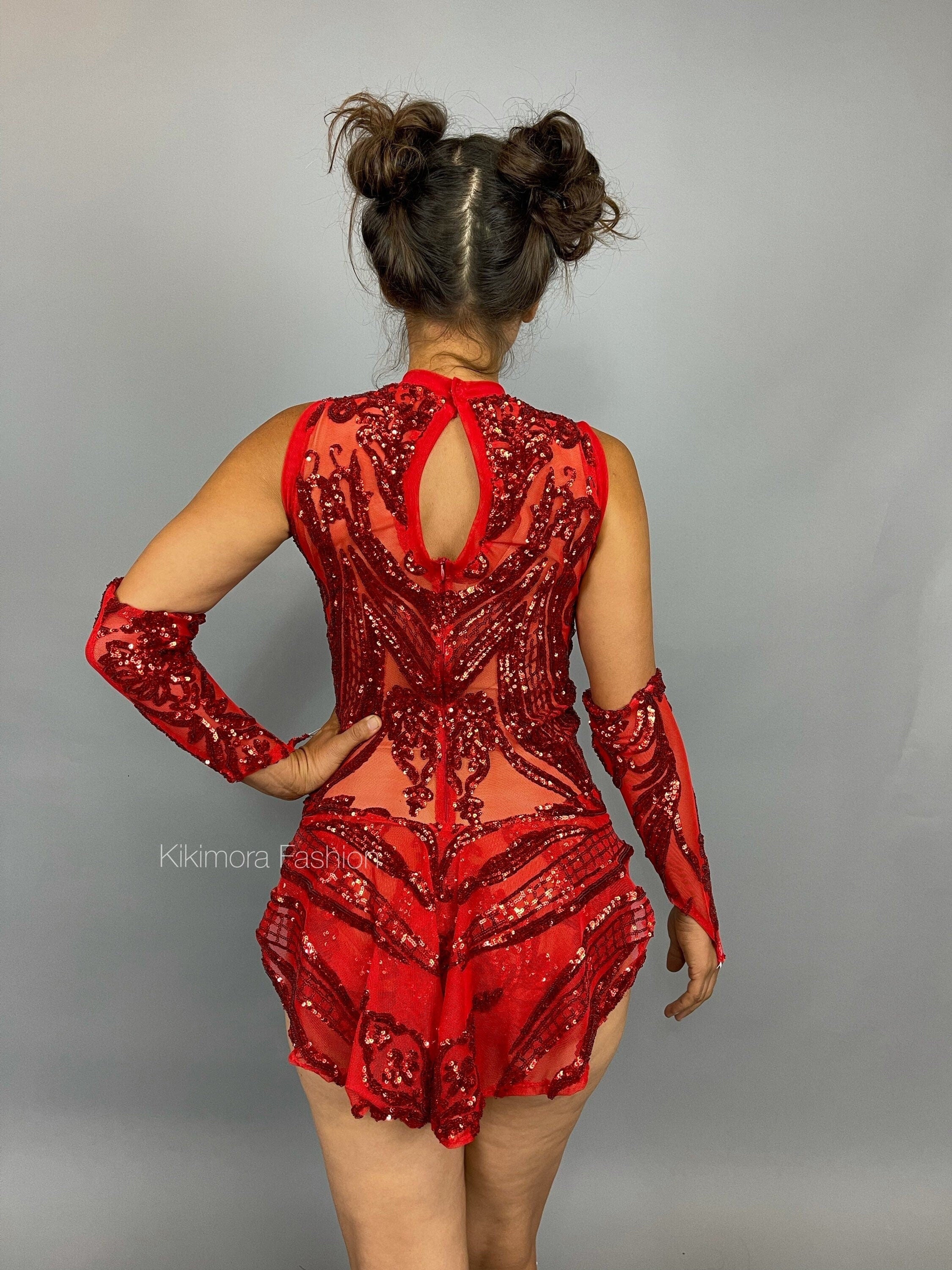 Beautiful Aerialist Costume, Pole Dancewear, Sequin Bodysuit for Women, Showgirl Leotard, Trending Now, Personalized Dressing Gown