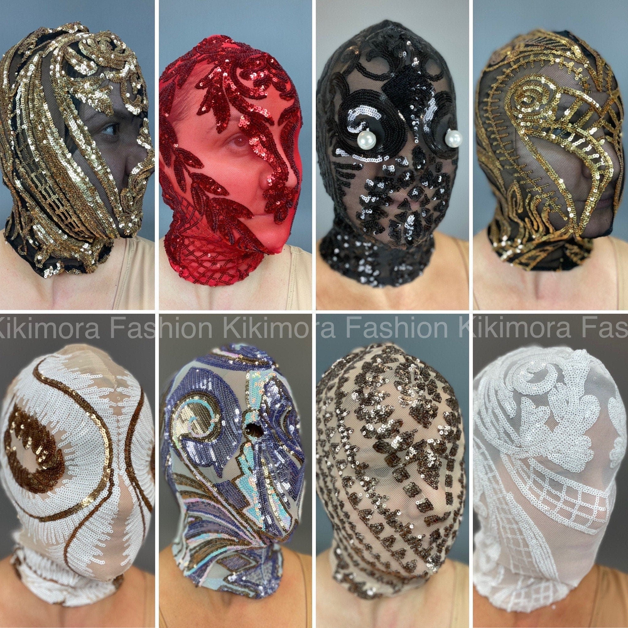 Festival Headpiece, Beautiful Sequin Face Mask, Fantasy Creature, Futuristic Clothing, Sequin Face Mask, Trending Now
