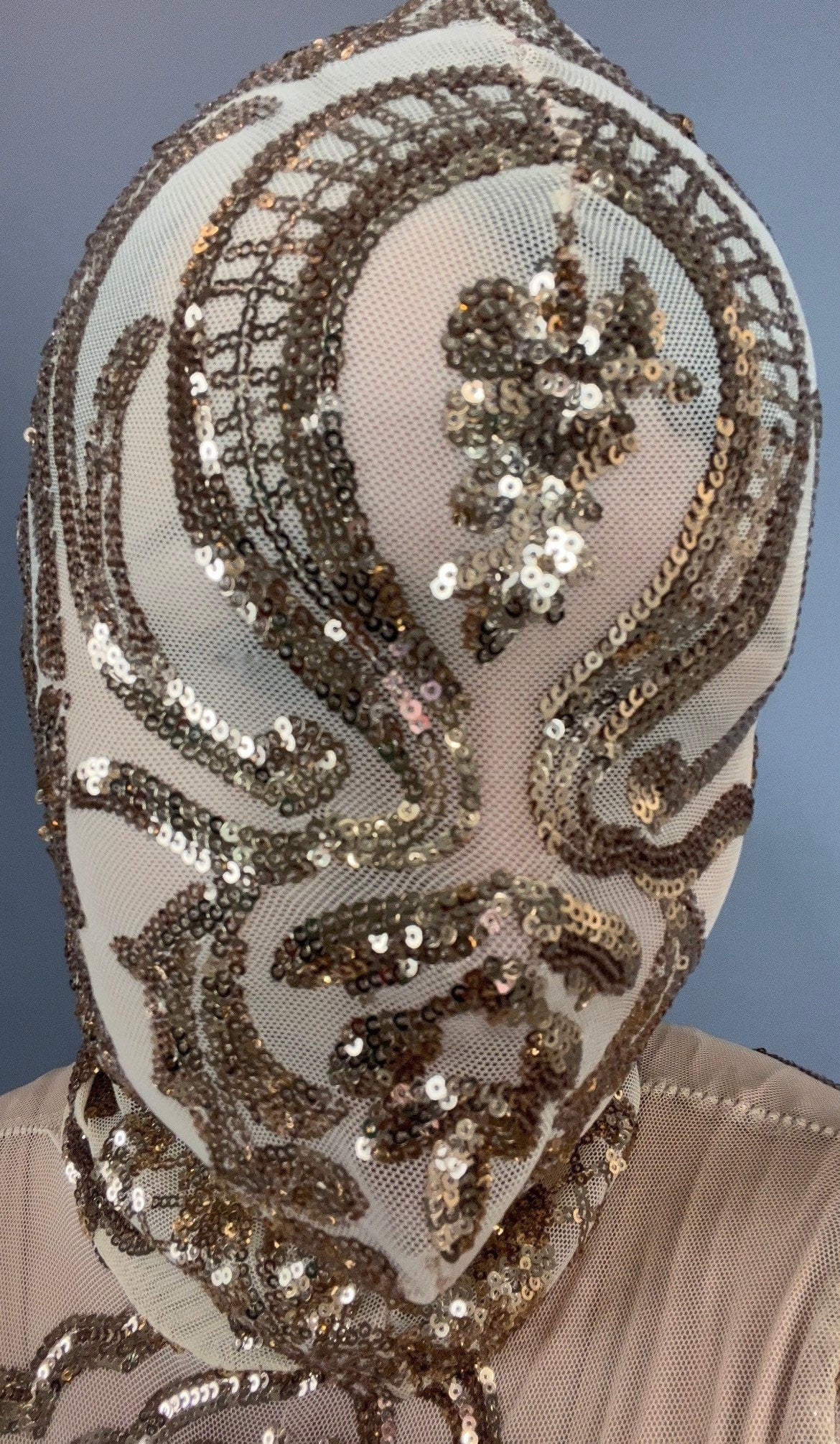 Festival Headpiece, Beautiful Sequin Face Mask, Fantasy Creature, Futuristic Clothing, Sequin Face Mask, Trending Now