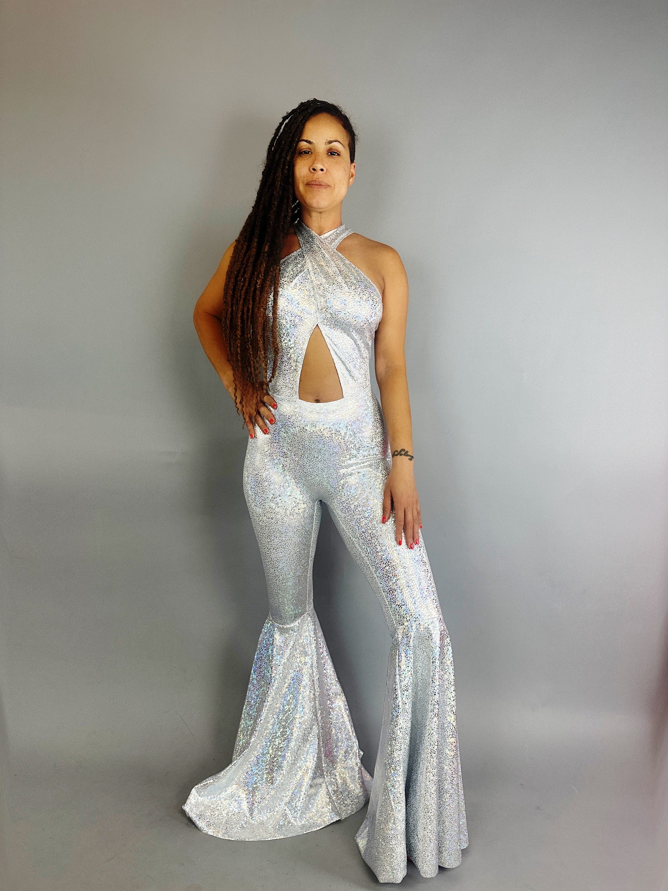 Disco Jumpsuit, Bell Bottom one piece, Selena Costume, Party Outfit, Festival Fashion Trending Now