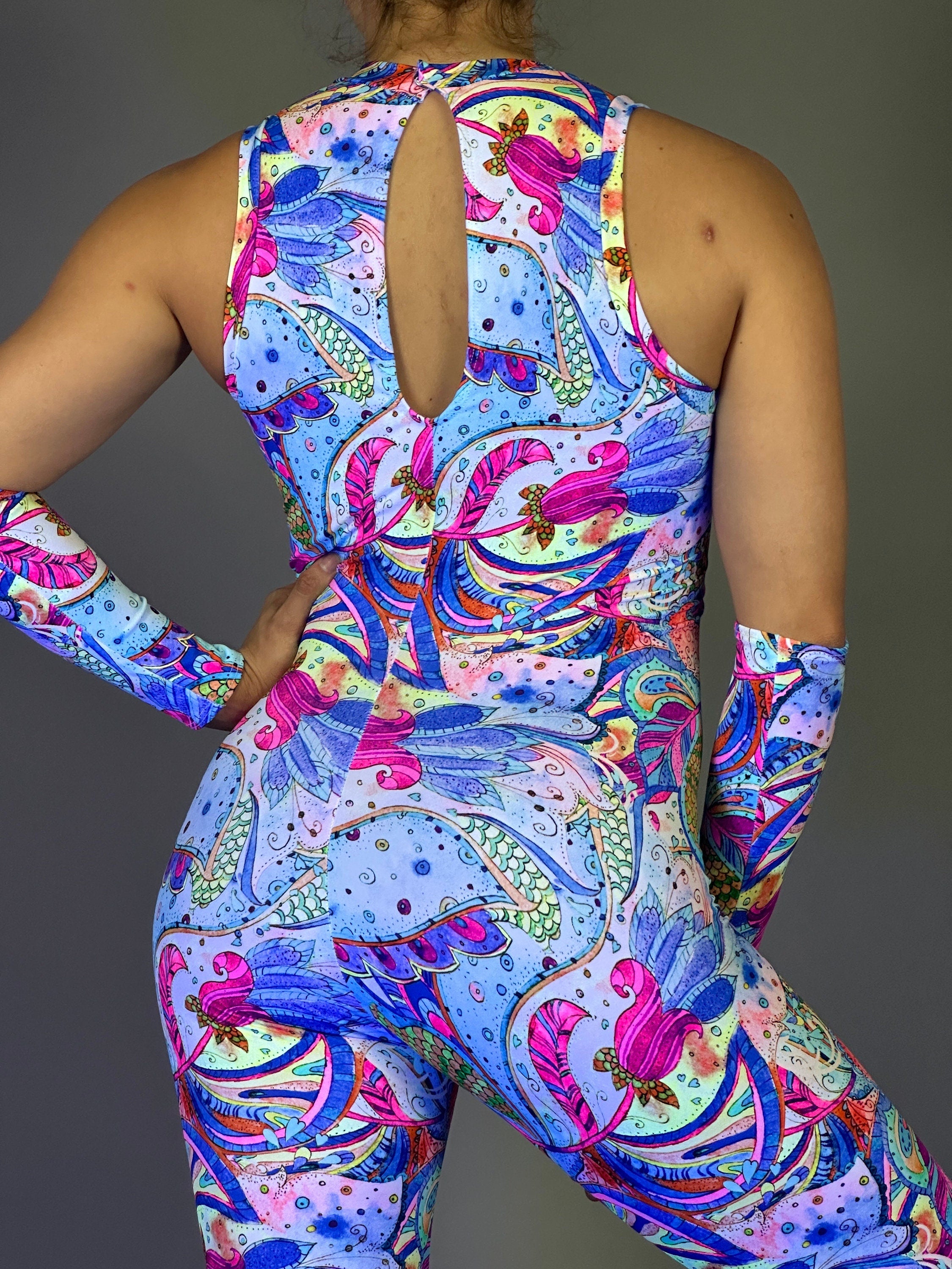 Elegant Royalty Outfit, Bodysuit for Women, Made in Usa, Beautiful Open Back, Jumpsuit Costume, Sports Wear