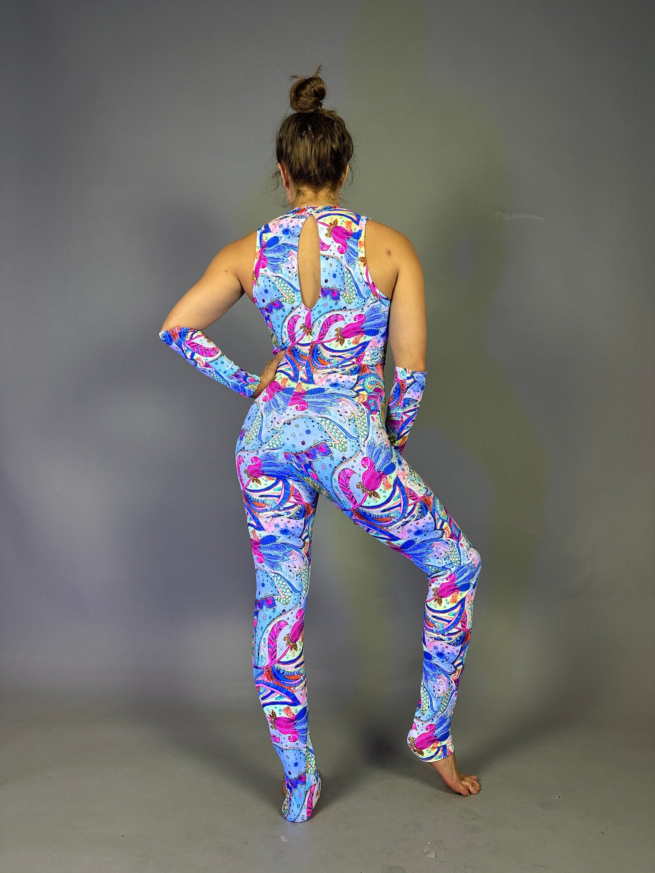 Elegant Royalty Outfit, Bodysuit for Women, Made in Usa, Beautiful Open Back, Jumpsuit Costume, Sports Wear