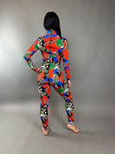 Multicolor Lycra Catsuit, Full Sleeves Jumpsuit, Turtleneck