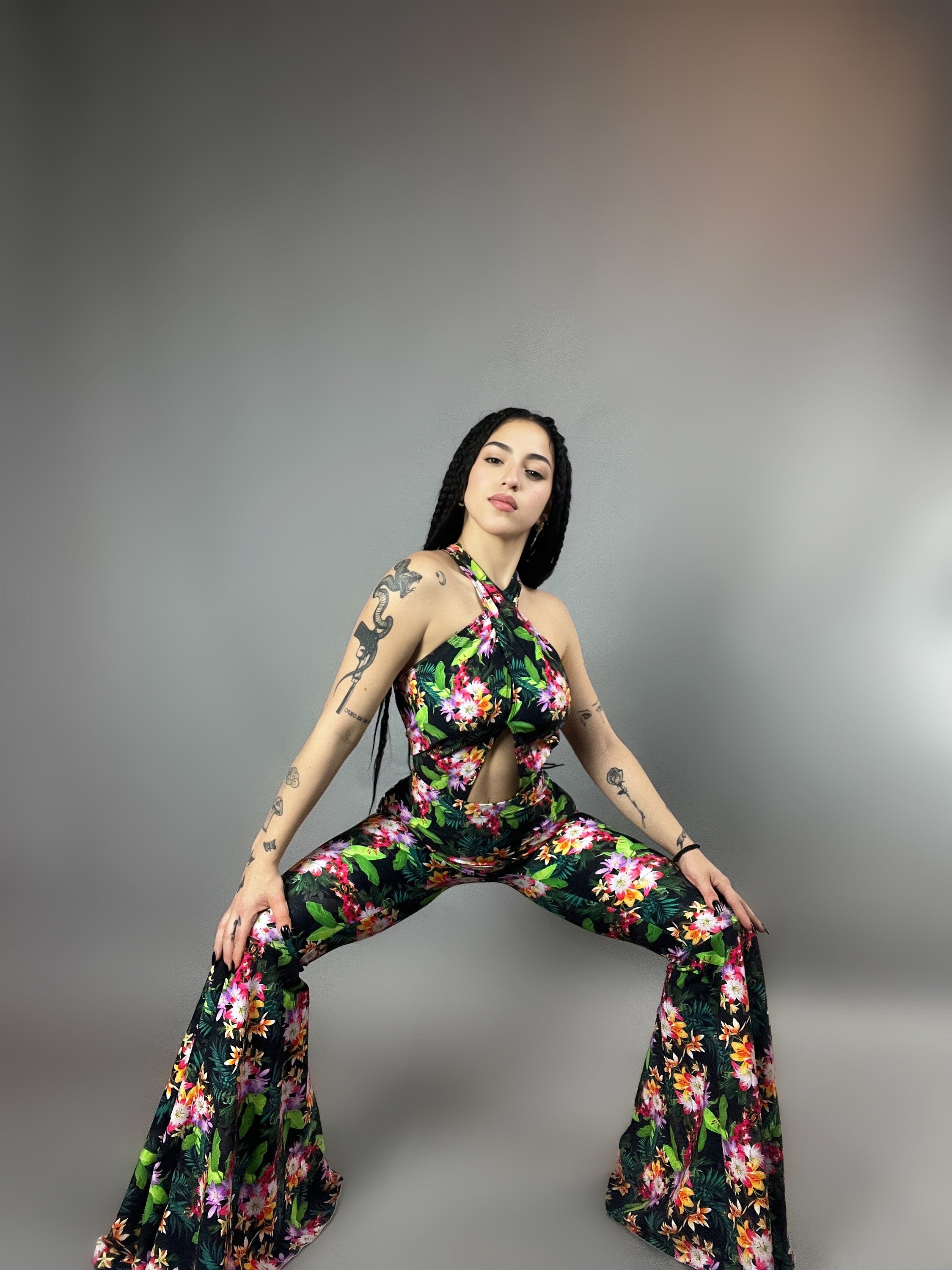 Disco Jumpsuit, Bell Bottom one piece, Selena Costume, Party Outfit, Festival Fashion, Trending Now