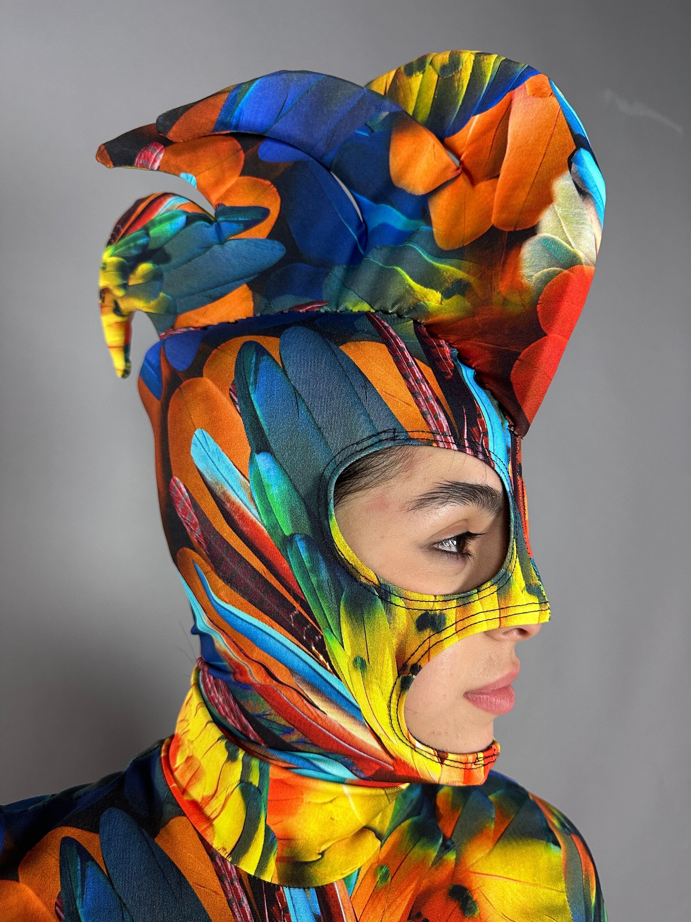 Parrot Costume, Exotic Dance Wear, Festival Fashion, Party Outfit, Circus Print, Trending Now, Mardi Gras Festival