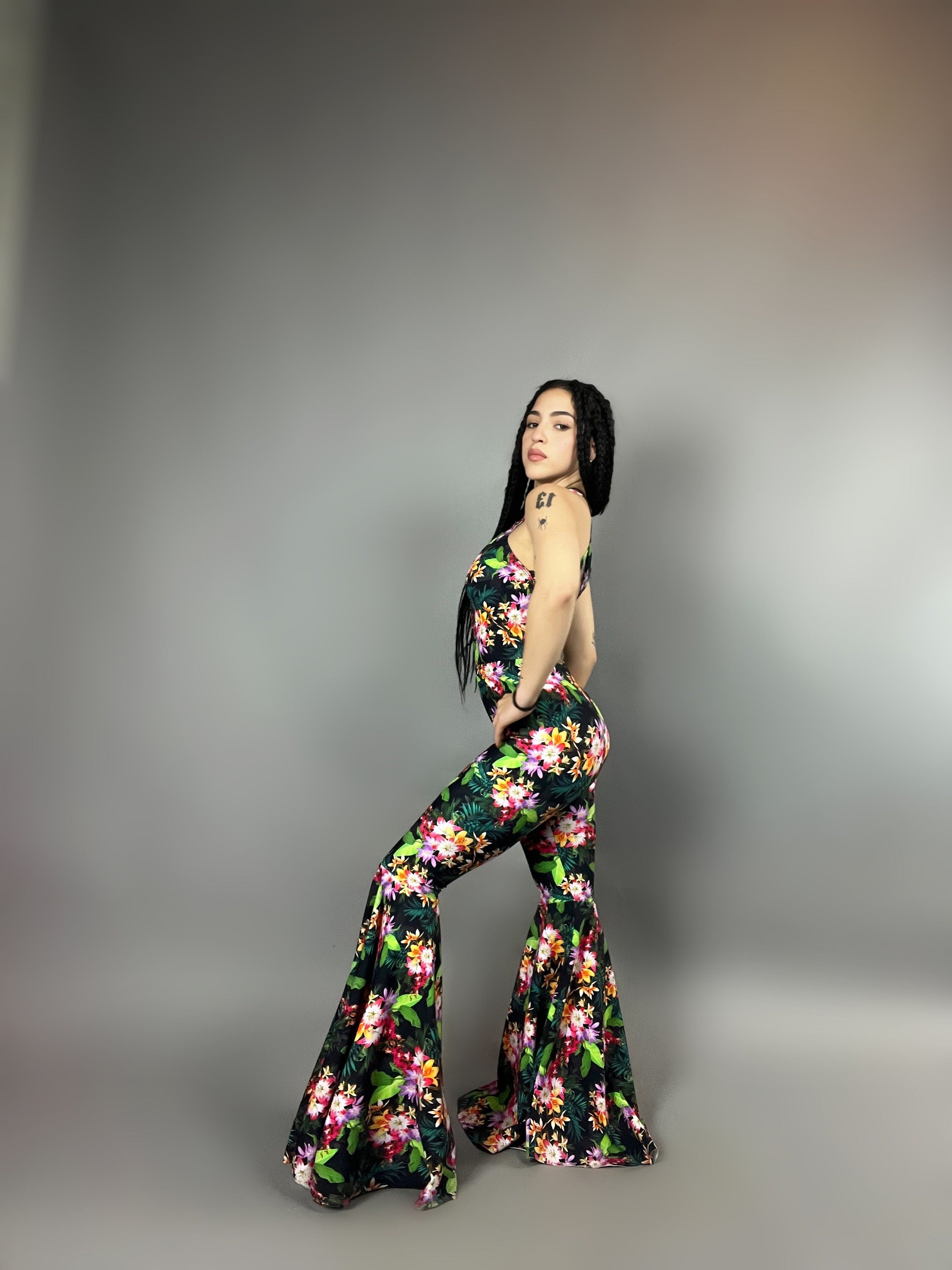 Disco Jumpsuit, Bell Bottom one piece, Selena Costume, Party Outfit, Festival Fashion, Trending Now