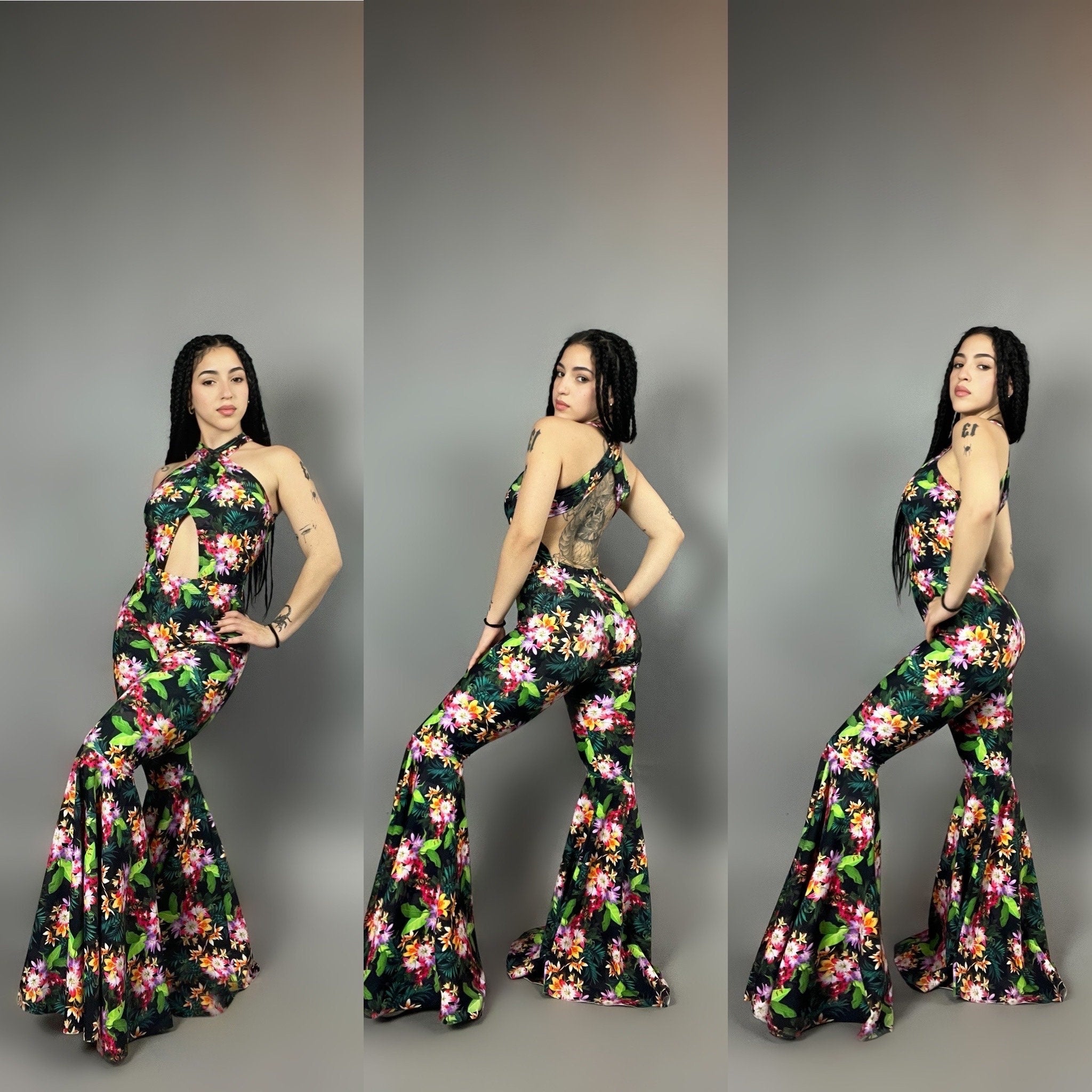 Disco Jumpsuit, Bell Bottom one piece, Selena Costume, Party Outfit, Festival Fashion, Trending Now