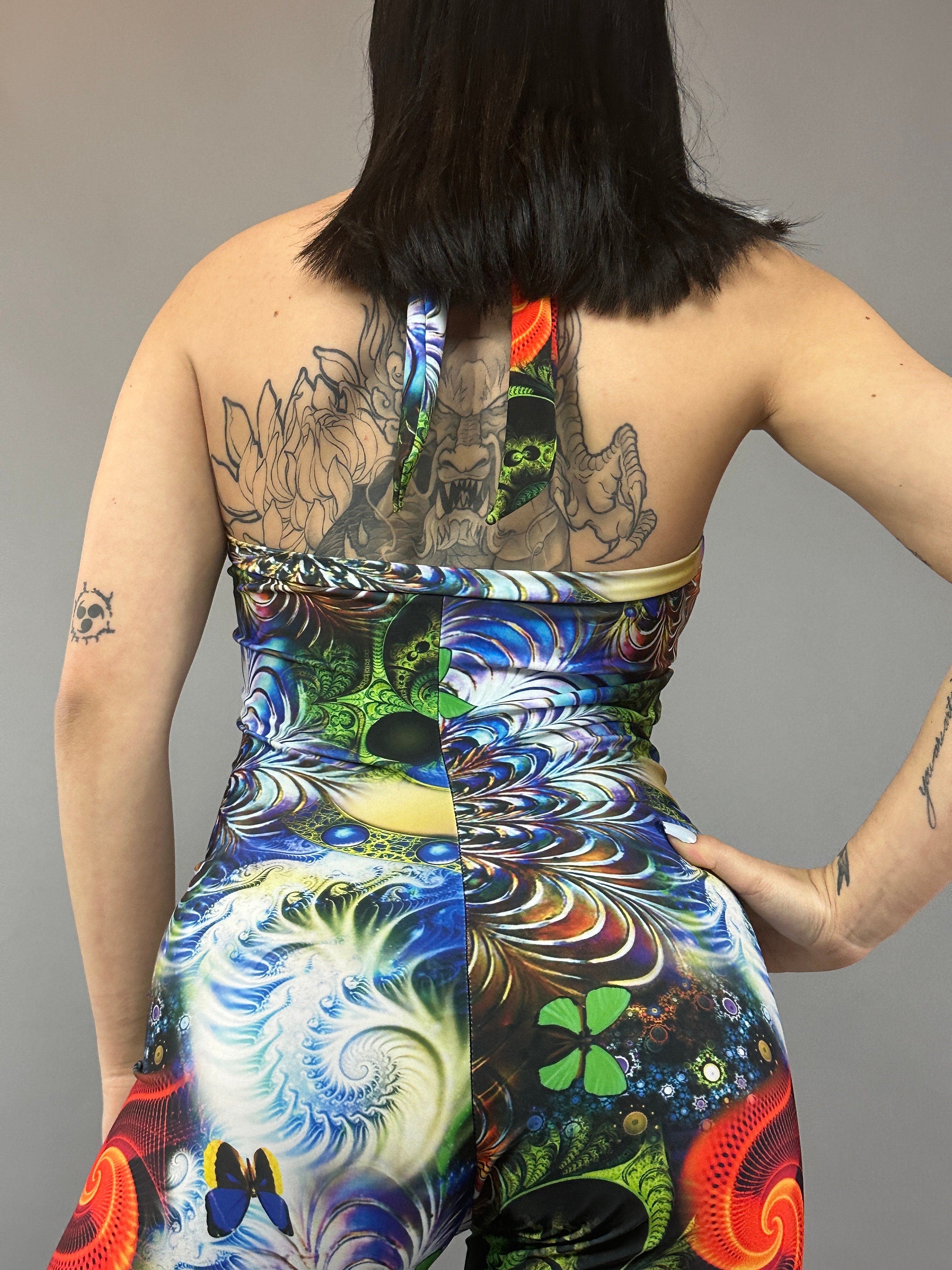 Rave Jumpsuit, Bell Bottom one piece, Disco Costume, Futuristic Clothing, Party Outfit, Festival Fashion, Edm Outfit, Trending Now