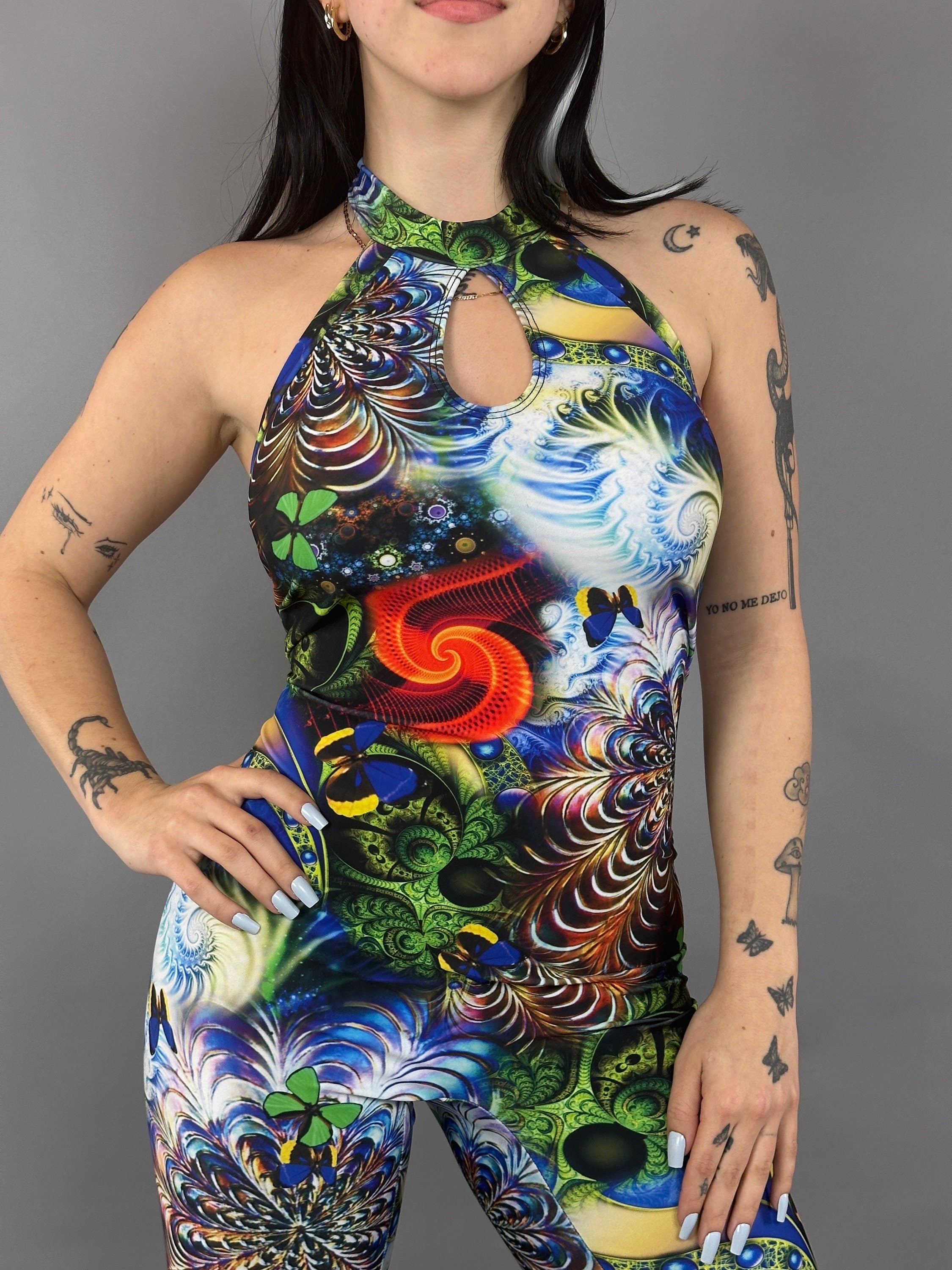 Rave Jumpsuit, Bell Bottom one piece, Disco Costume, Futuristic Clothing, Party Outfit, Festival Fashion, Edm Outfit, Trending Now