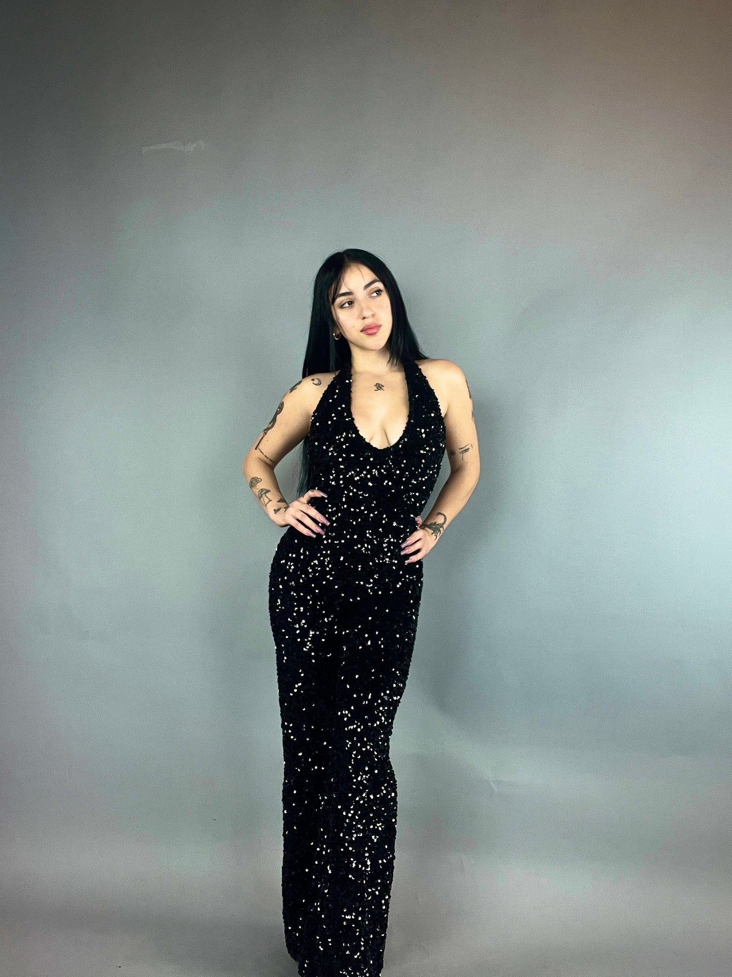 Black Swan, sparkly jumpsuit, trending now, exotic dance wear, disco catsuit