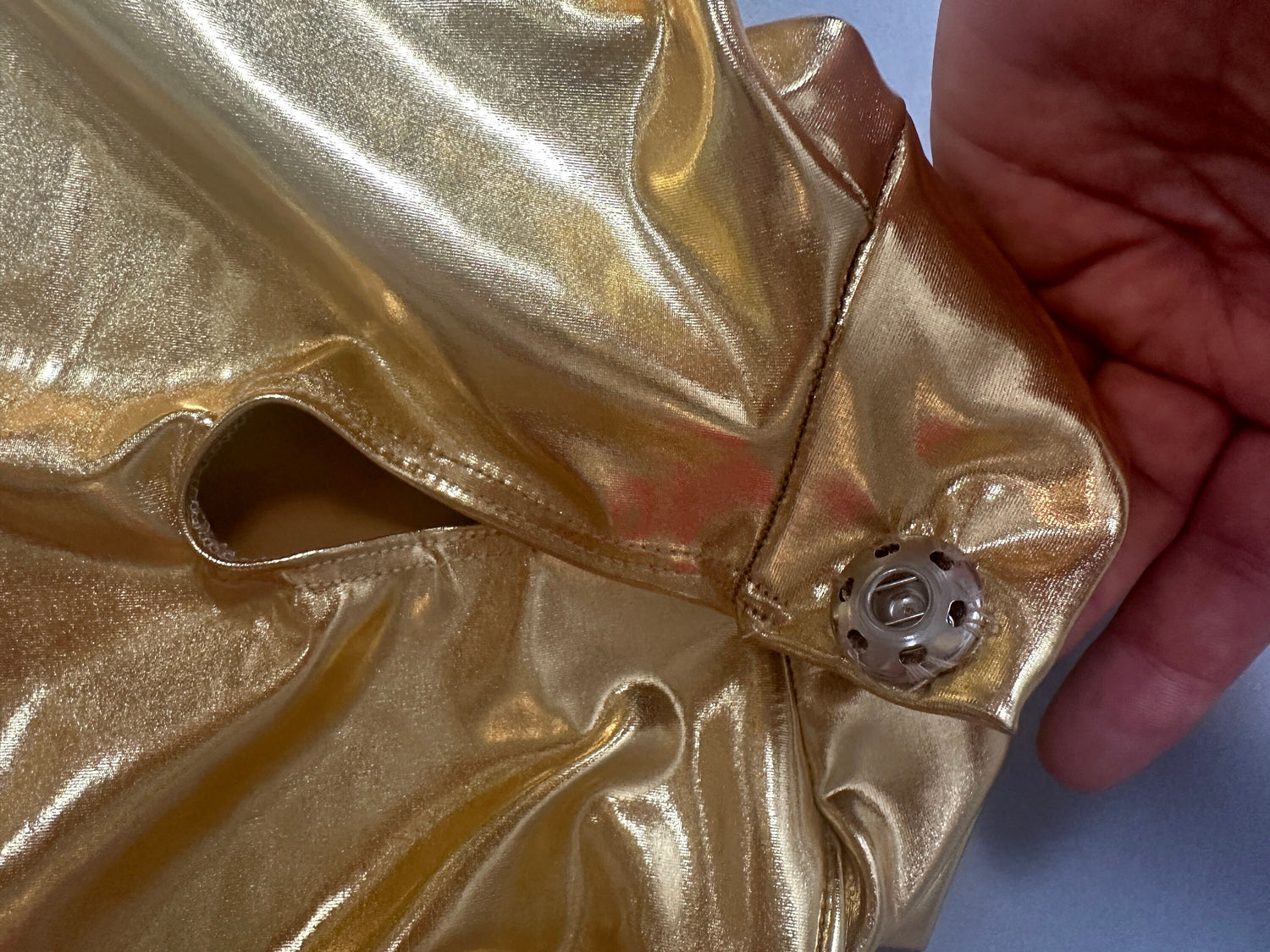 Gold Shrug With Spikes, Turtleneck, Full Sleeves