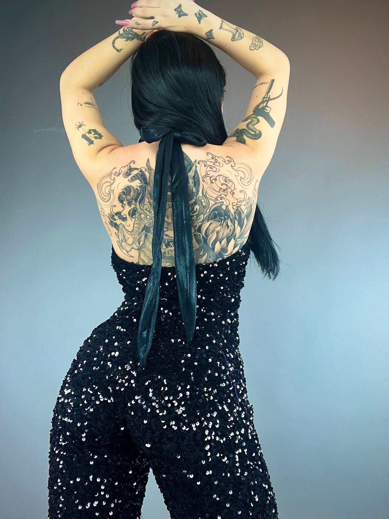 Black Swan, sparkly jumpsuit, trending now, exotic dance wear, disco catsuit