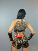 Exotic Dance Wear, Gymnast Outfit, Activewear, Chinese Dragon Print Outfit, Shorts Two Piece Set, Trending Now, Rave Outfit, Festival