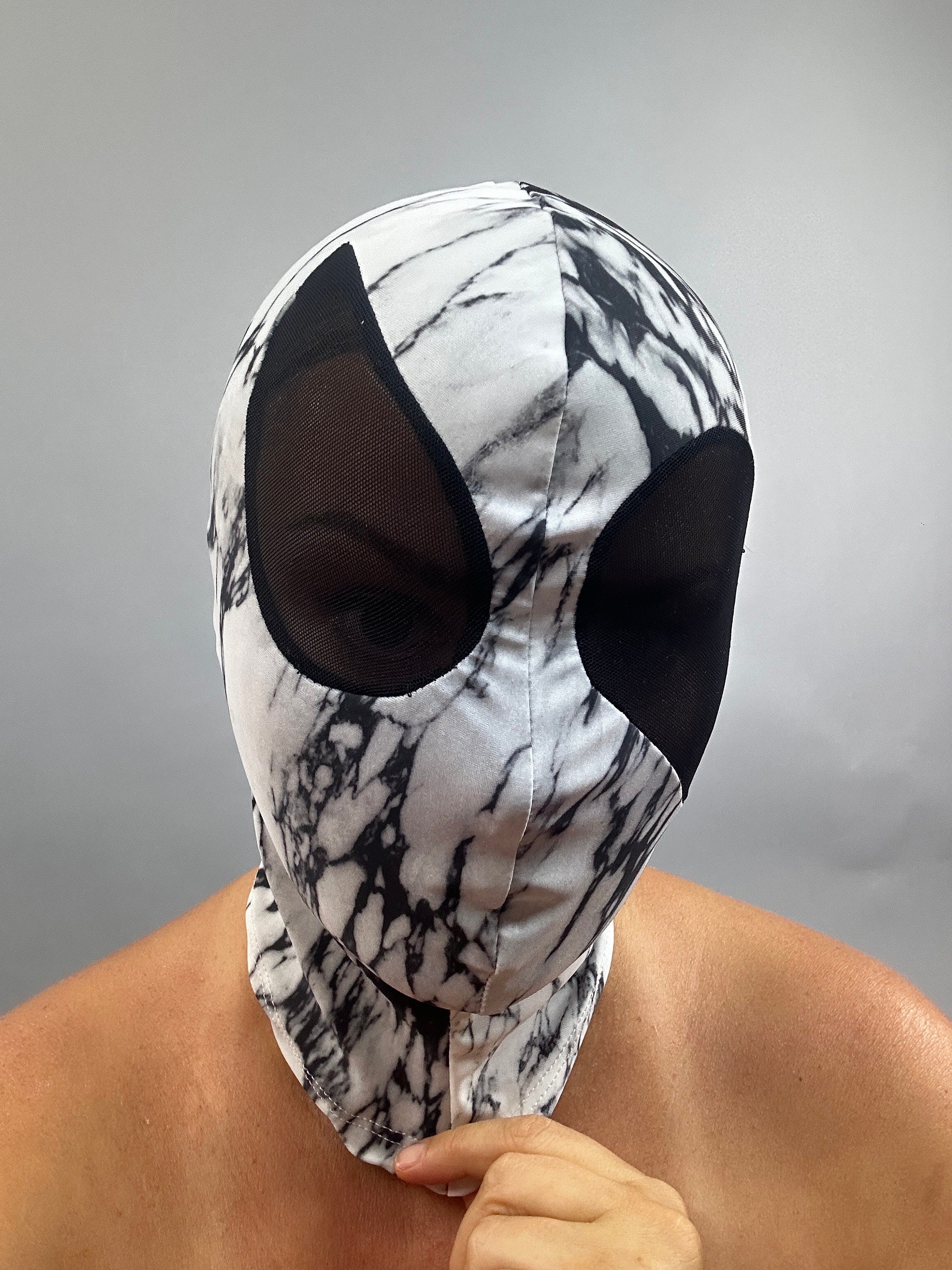 Spandex Headpiece, Exotic Headwear, Exotic Dance Wear, Halloween Costume, Zentaisuit, Festival Fashion