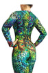 Peacock Print Spandex Catsuit, Contortionist unitard, Aerialist costume, Exotic Dance wear, Made by Measure, Limited edition
