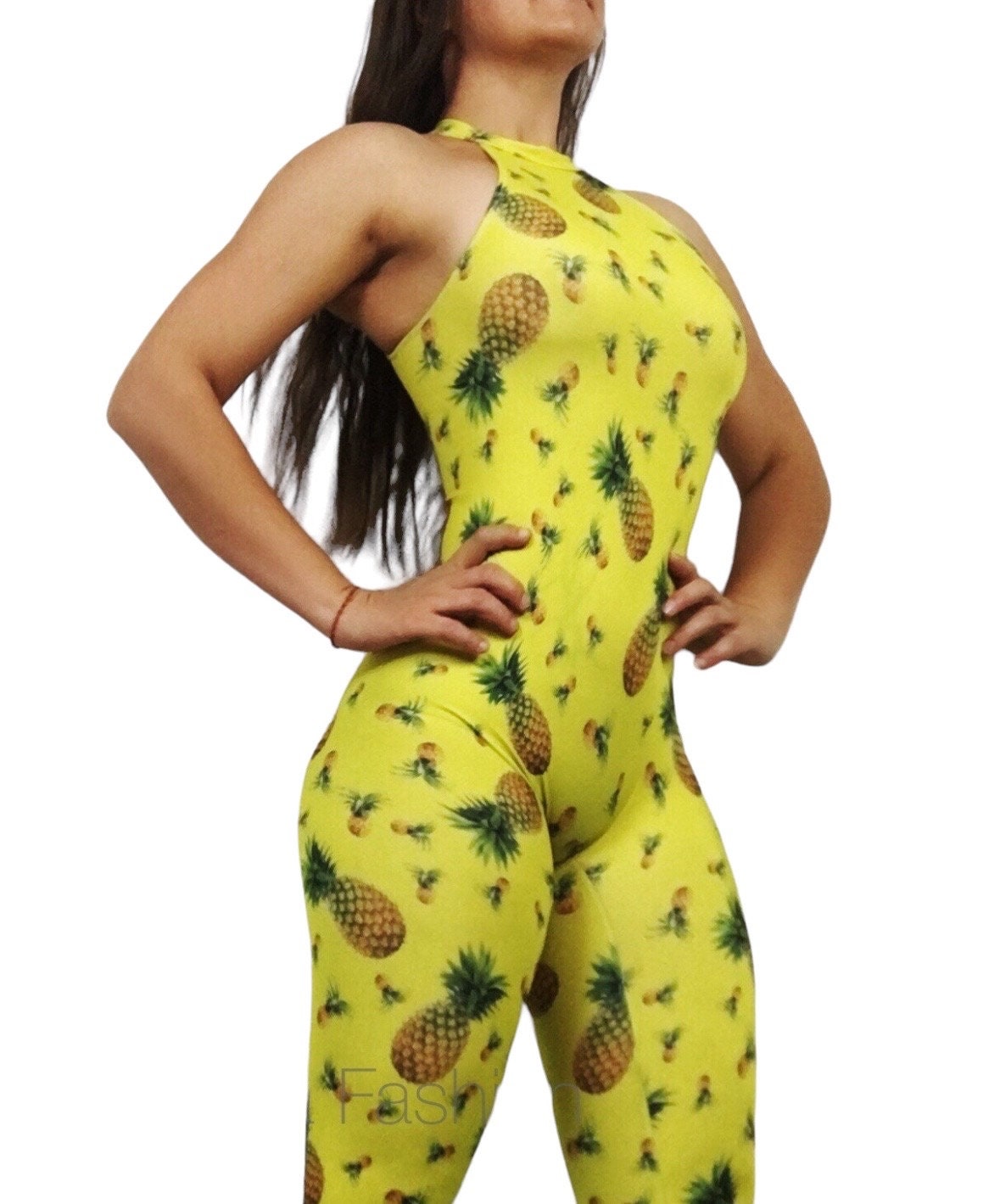 Pineapple Print, Beautiful Catsuit, Trending Now, Summer Vibes, Exotic Dancewear, Festival Fashion