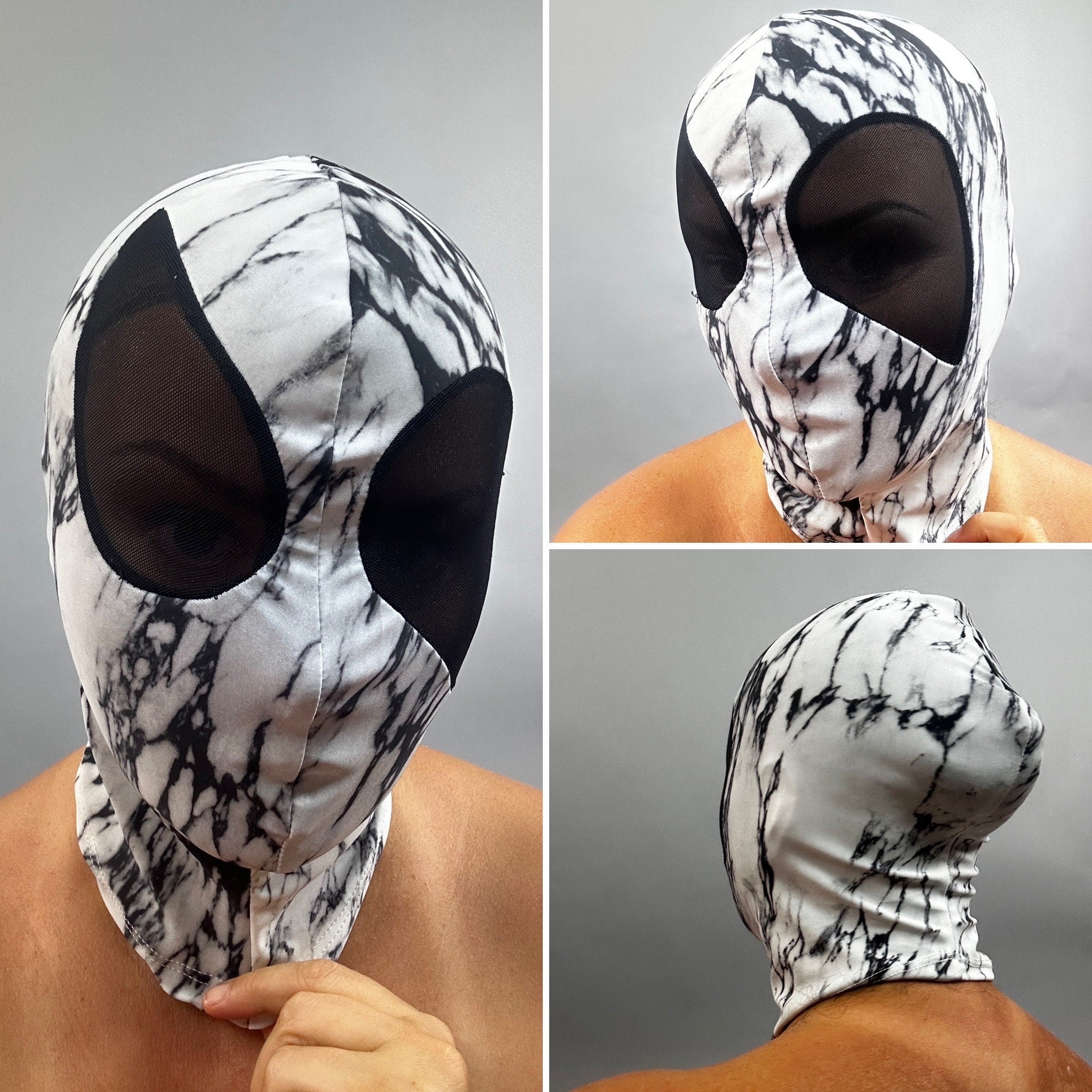 Spandex Headpiece, Exotic Headwear, Exotic Dance Wear, Halloween Costume, Zentaisuit, Festival Fashion