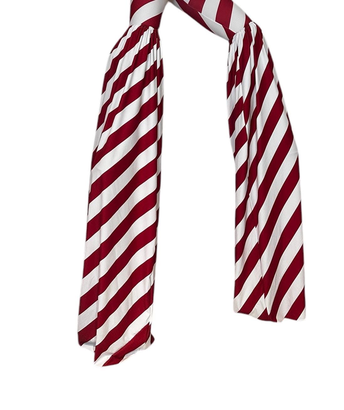 Candy Cane Stilt Cover, Red and White Stripes, Wide-Leg Pants