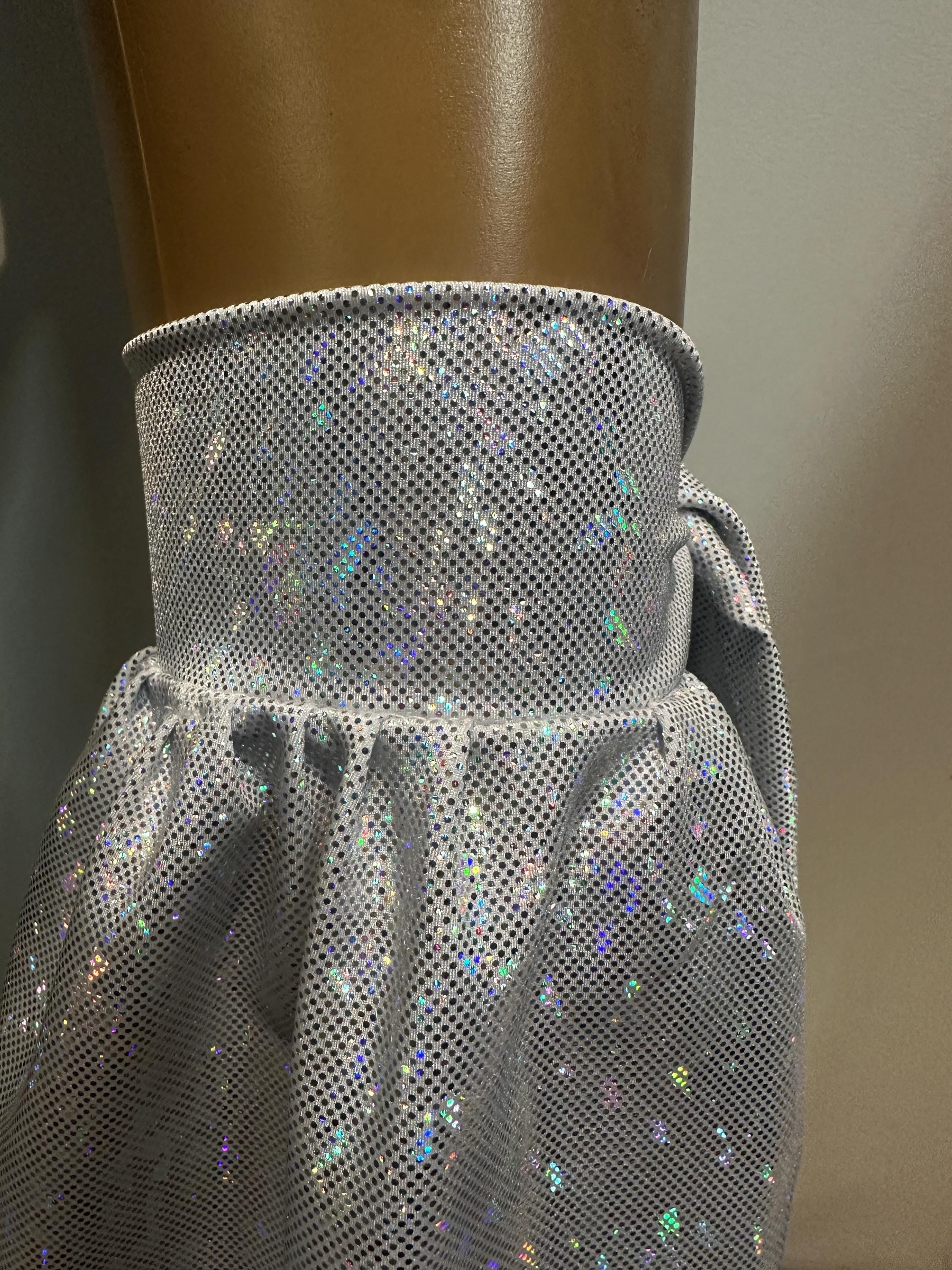 Silver Shiny Stilt Cover, Long And Flared Pant Covers