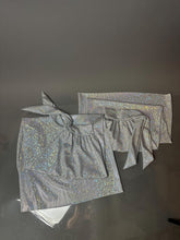 Silver Shiny Stilt Cover, Long And Flared Pant Covers