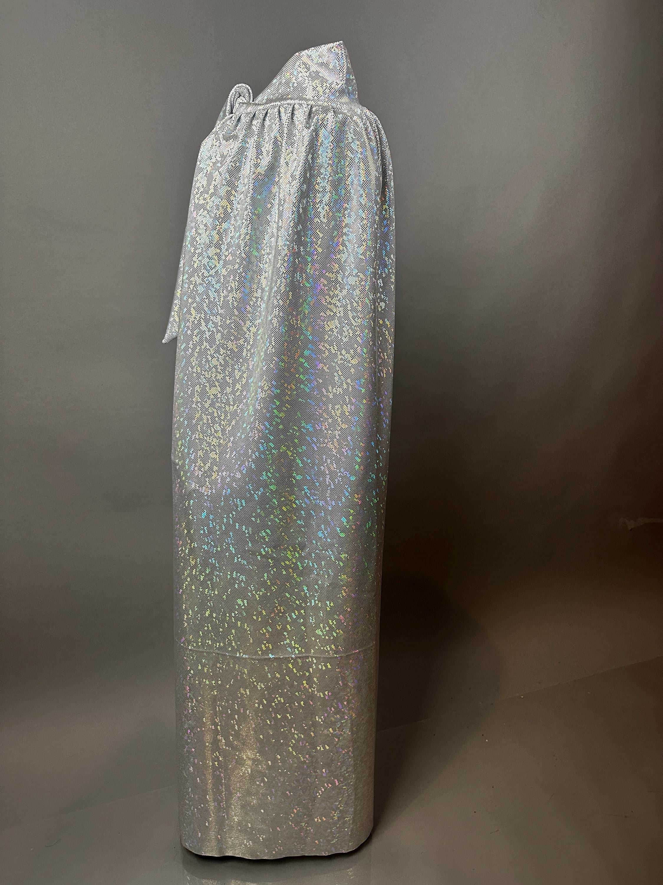 Silver Shiny Stilt Cover, Long And Flared Pant Covers