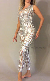 Alien costume,Robot costume, Futuristic clothing, Bodysuit for woman or man. Pole dance wear, Circus leotard,trending now, exotic dance wear