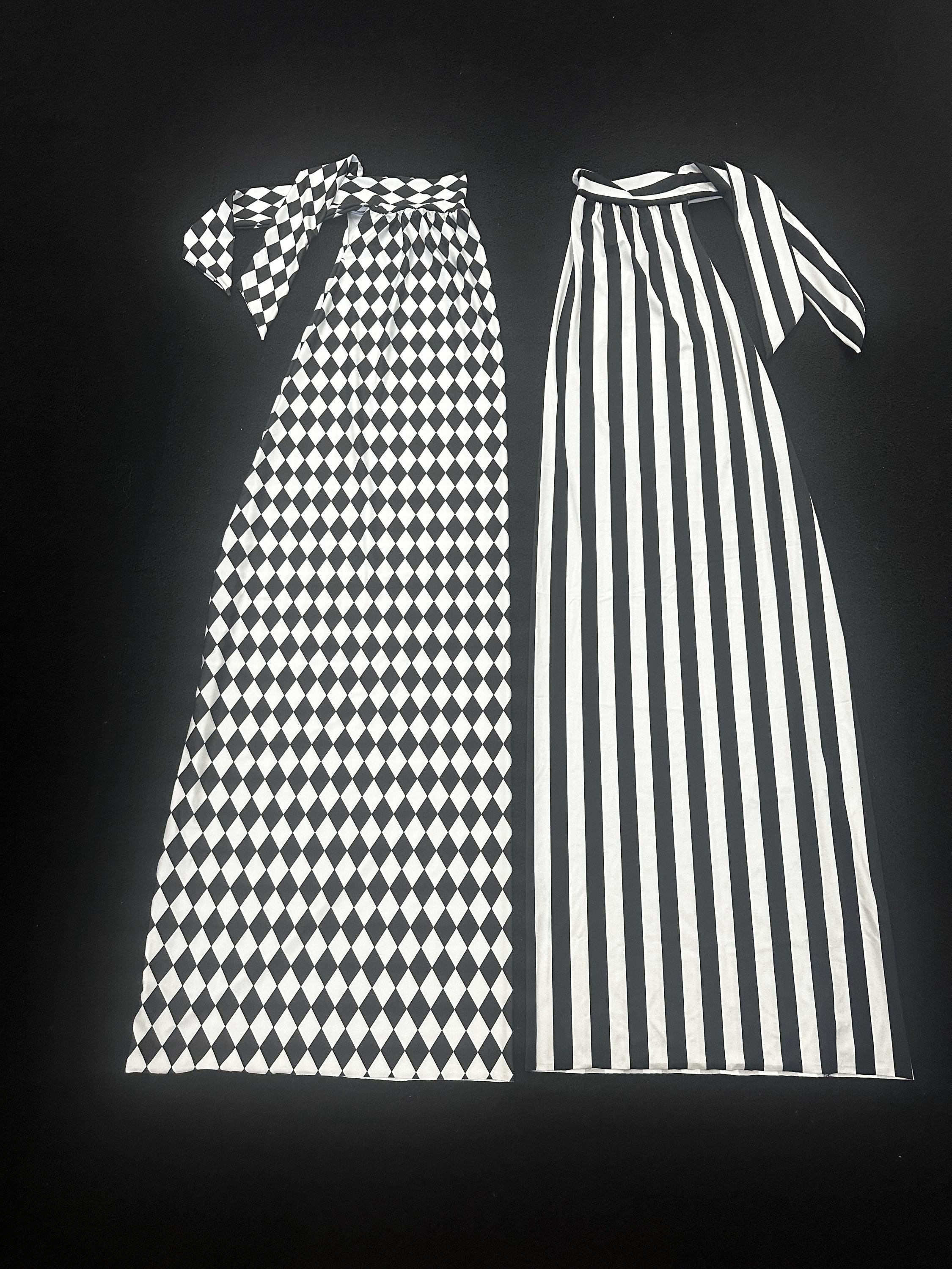 Red and White Striped Stilt Covers, Candy Cane Flared Pants