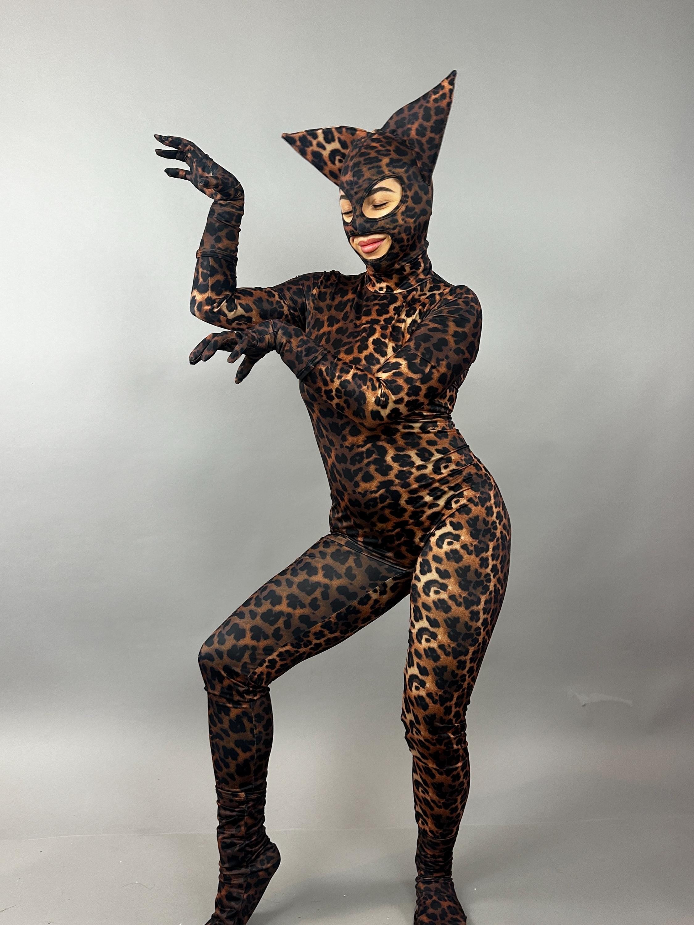 Cheetah bodysuit, Stage Costume, Exotic dance wear, Festival fashion, party outfit,leopard print, trending now.