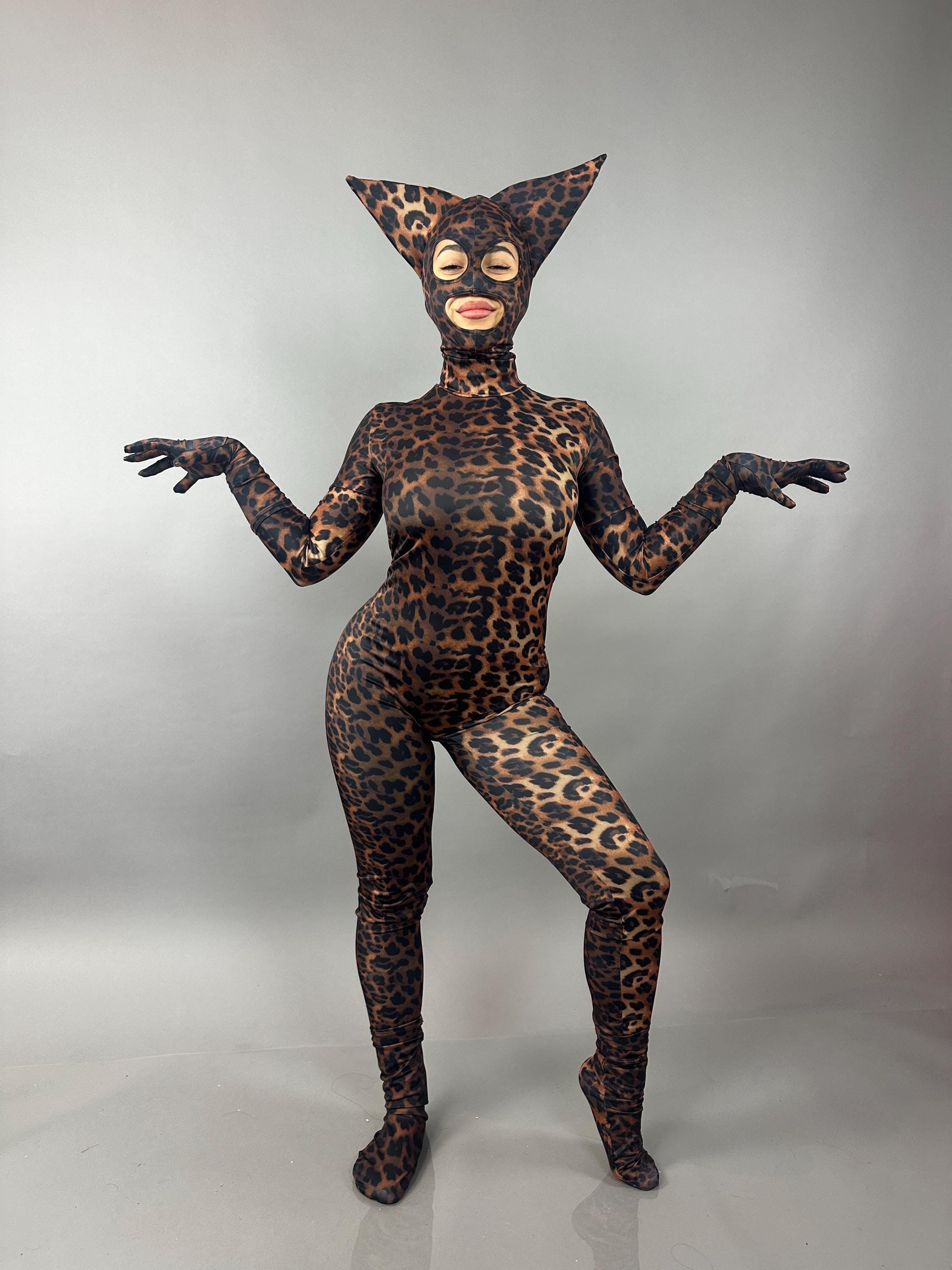 Cheetah bodysuit, Stage Costume, Exotic dance wear, Festival fashion, party outfit,leopard print, trending now.