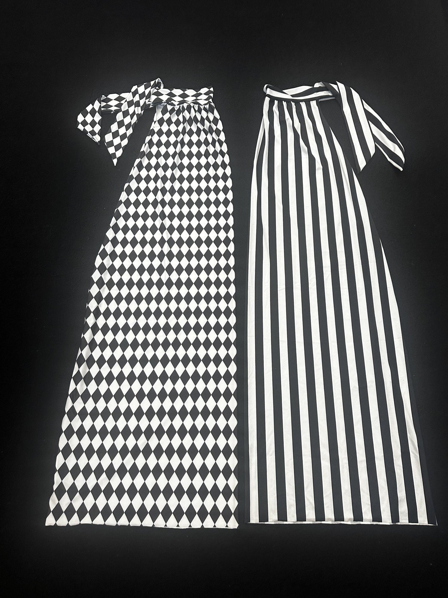 Red and White Striped Stilt Covers, Candy Cane Flared Pants