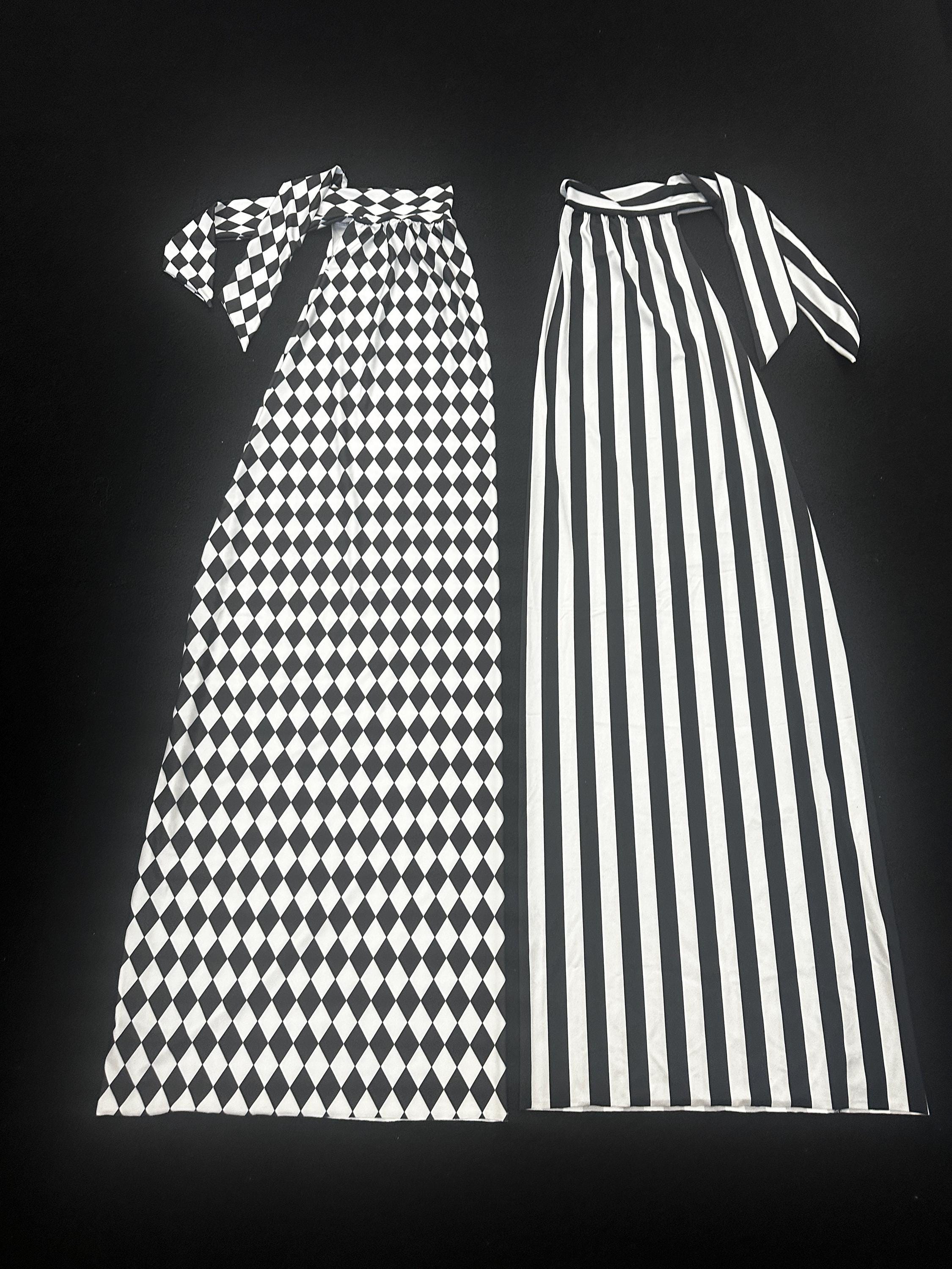 Red and White Striped Stilt Covers, Candy Cane Flared Pants