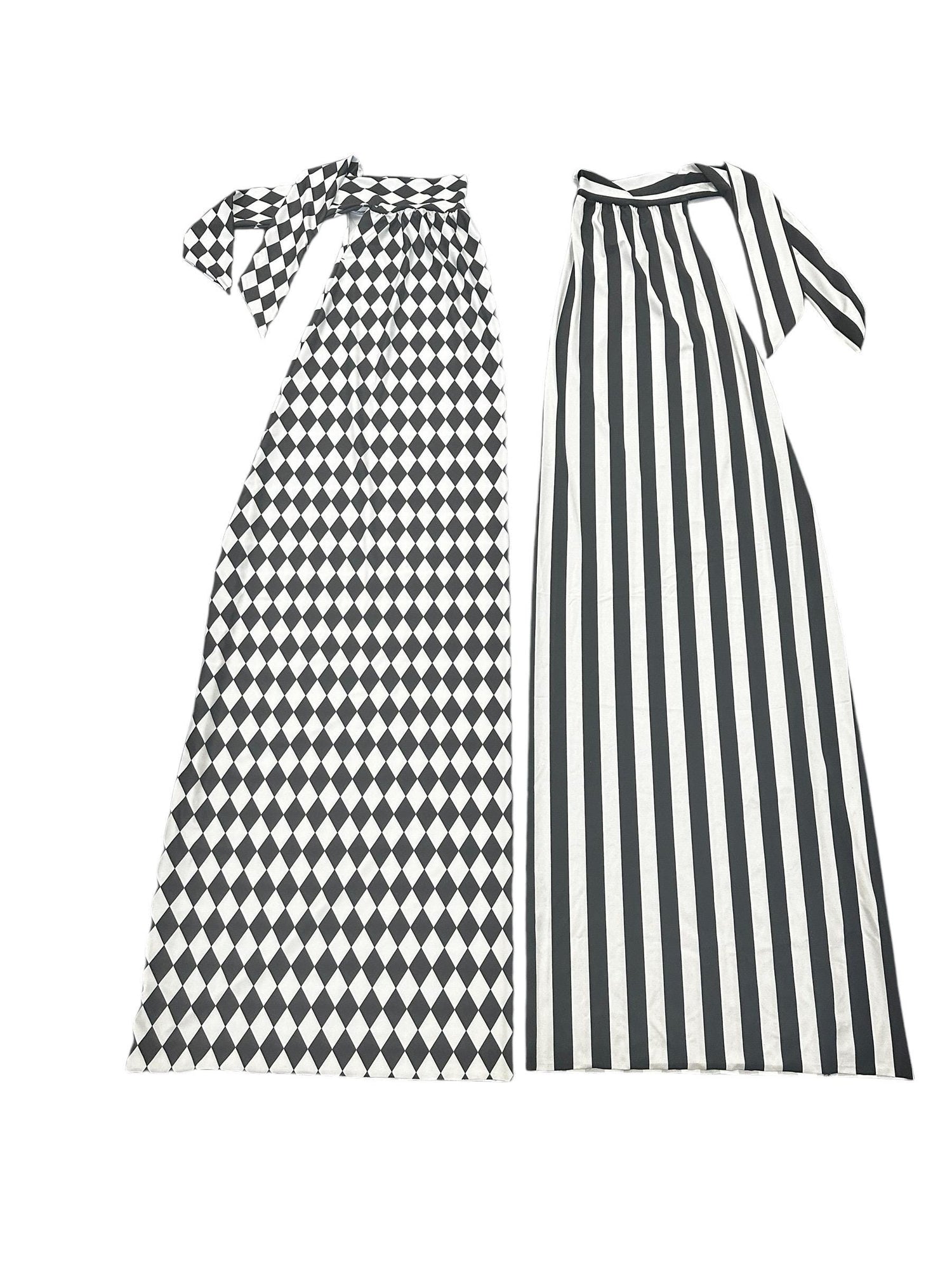 Red and White Striped Stilt Covers, Candy Cane Flared Pants