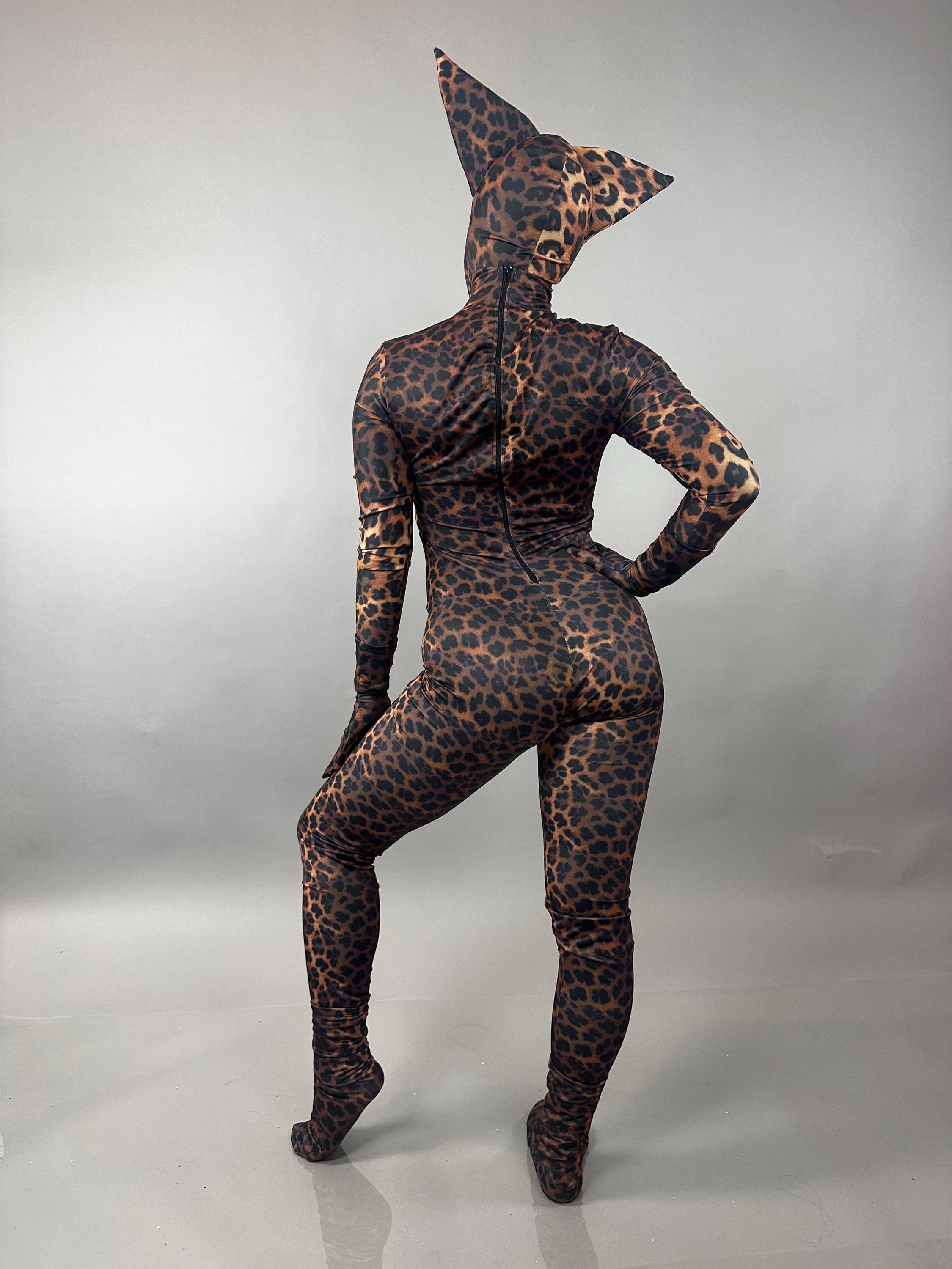 Cheetah bodysuit, Stage Costume, Exotic dance wear, Festival fashion, party outfit,leopard print, trending now.