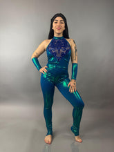 Blue Fairy, Rave, Music festival, Gymnastic costume, Contortion Catsuit , Aerialist gift, exotic dance wear, Stage outfit.