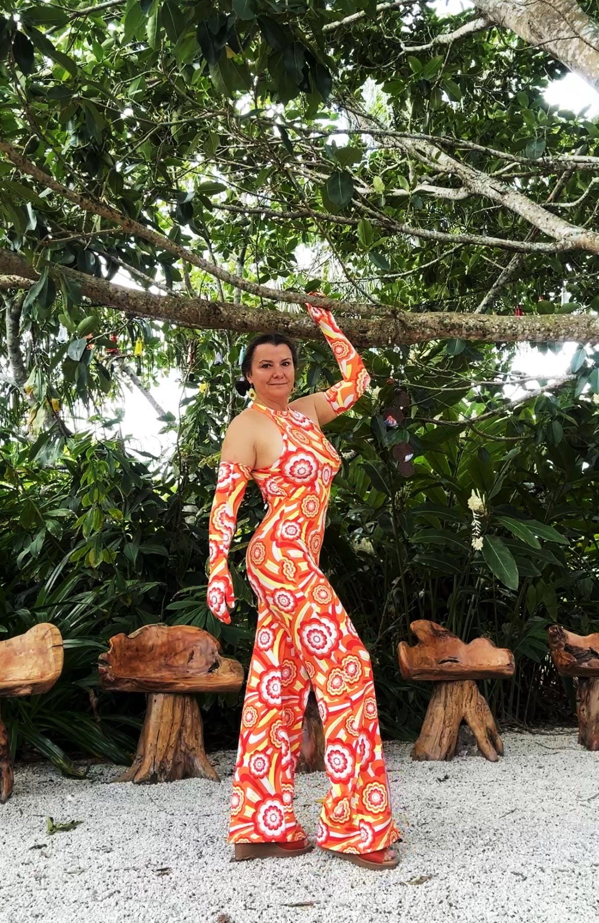 Retro jumpsuit, Bellbottoms, Disco costume, futuristic clothing, Party outfit, Festival Fashion, EDM outfit, Trending now.