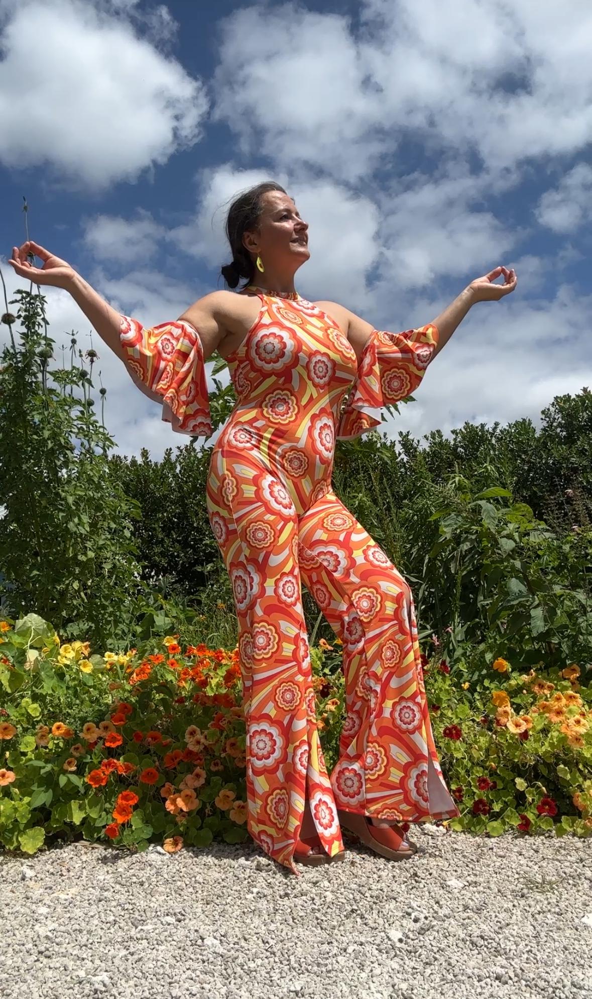 Retro jumpsuit, Bellbottoms, Disco costume, futuristic clothing, Party outfit, Festival Fashion, EDM outfit, Trending now.