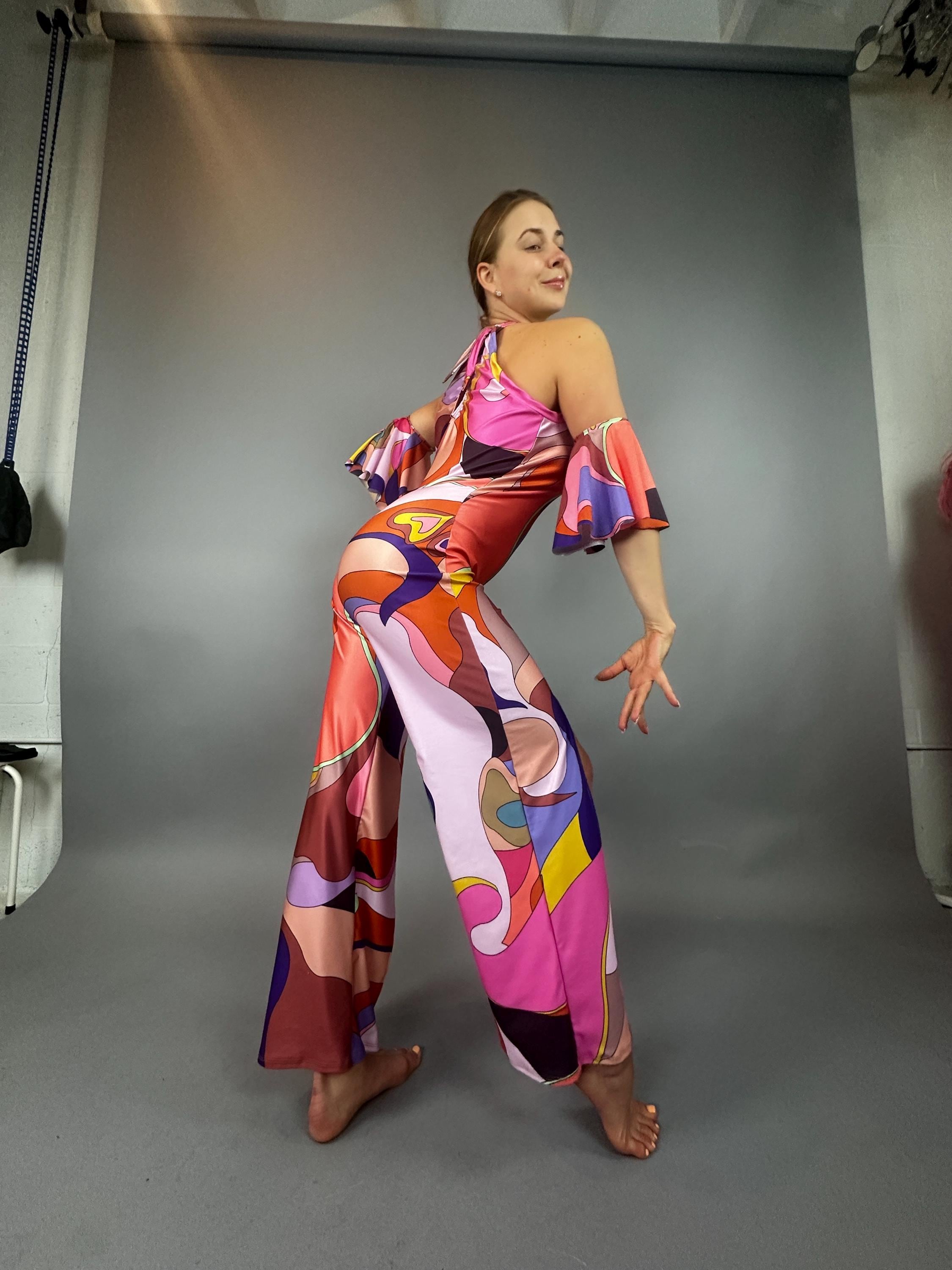 Retro jumpsuit, Bellbottoms, Disco costume, futuristic clothing,Party outfit, Festival Fashion, EDM outfit, Trending now.