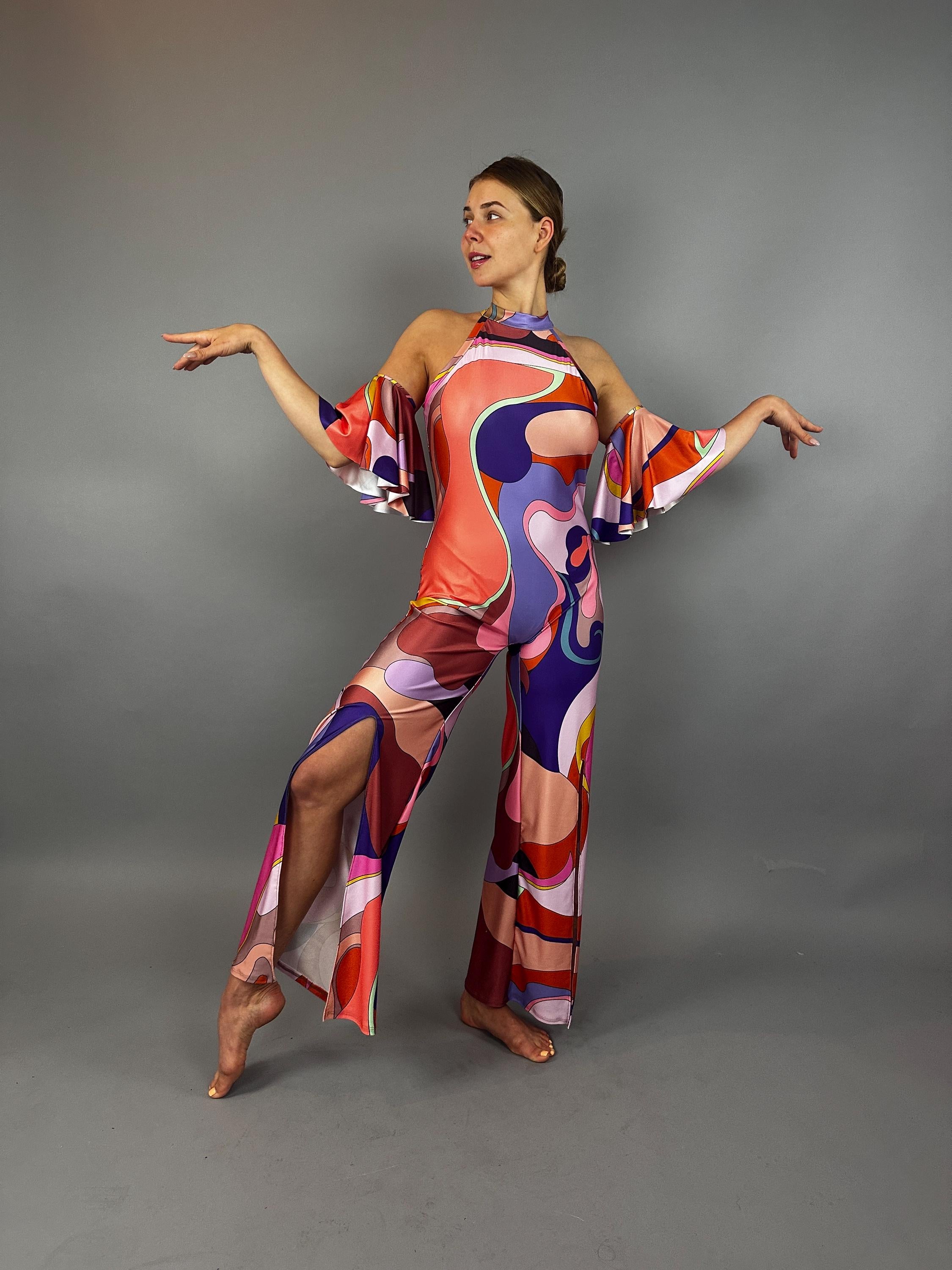 Retro jumpsuit, Bellbottoms, Disco costume, futuristic clothing,Party outfit, Festival Fashion, EDM outfit, Trending now.