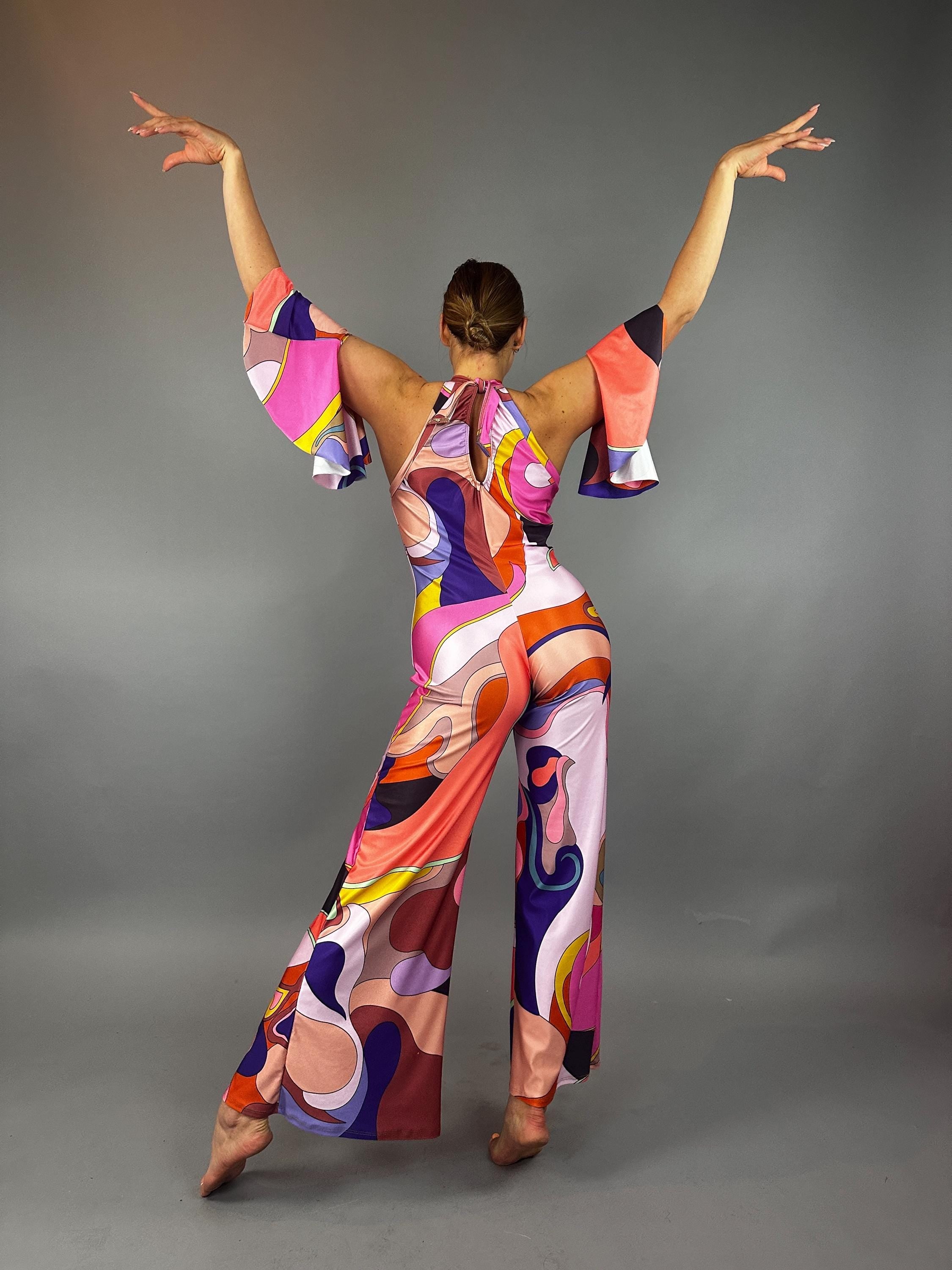 Retro jumpsuit, Bellbottoms, Disco costume, futuristic clothing,Party outfit, Festival Fashion, EDM outfit, Trending now.