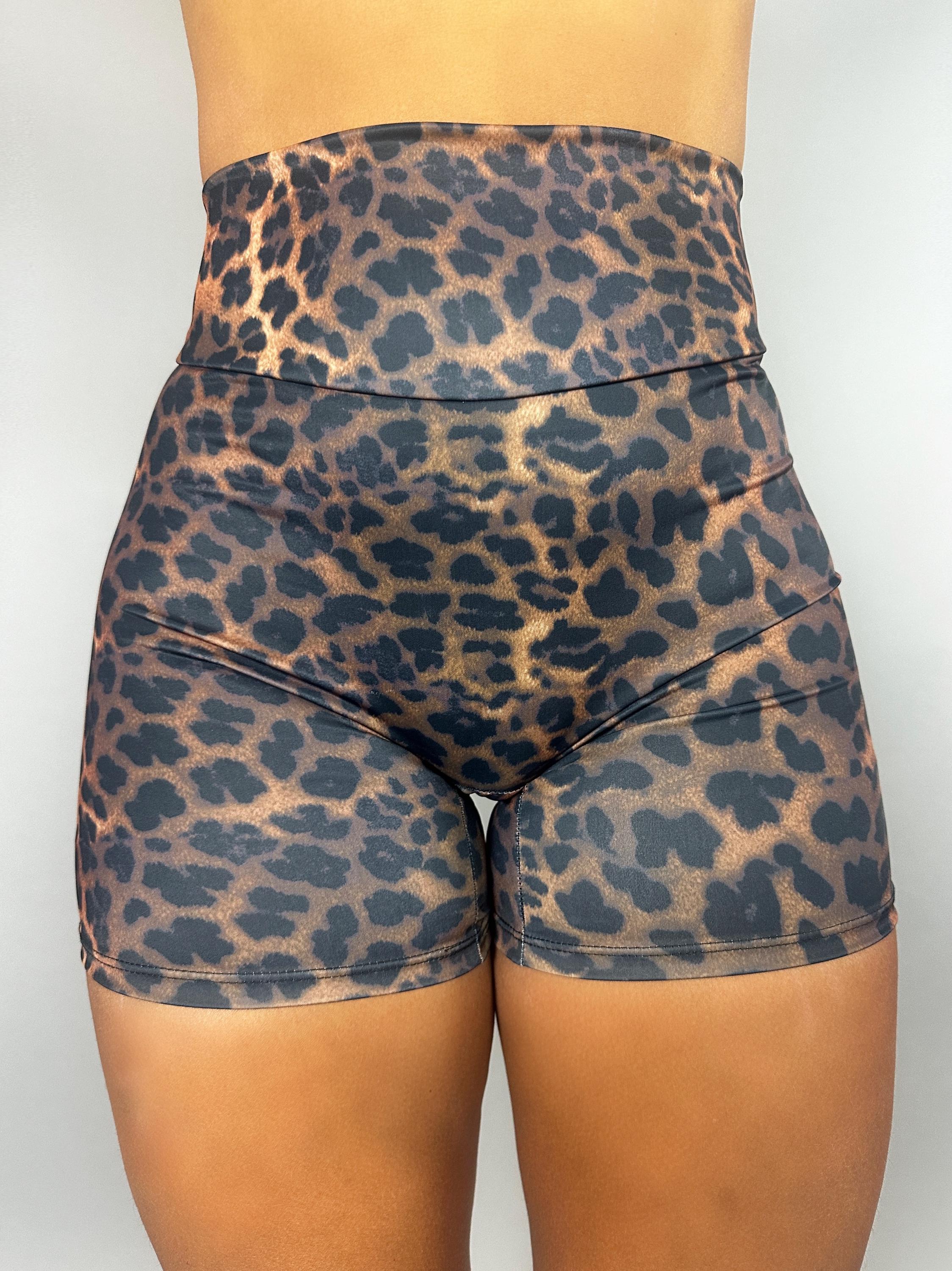 Cheetah Print Shorts, High Waisted Shorts, Animal Print Activewear, Yoga Shorts Women, Pole Dance Outfit, Leopard Print Shorts, Biker Shorts