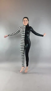 Elegant UV Glow Circus Jumpsuit: Exotic Dance Wear, Gymnastic Bodysuit, Competition Costume