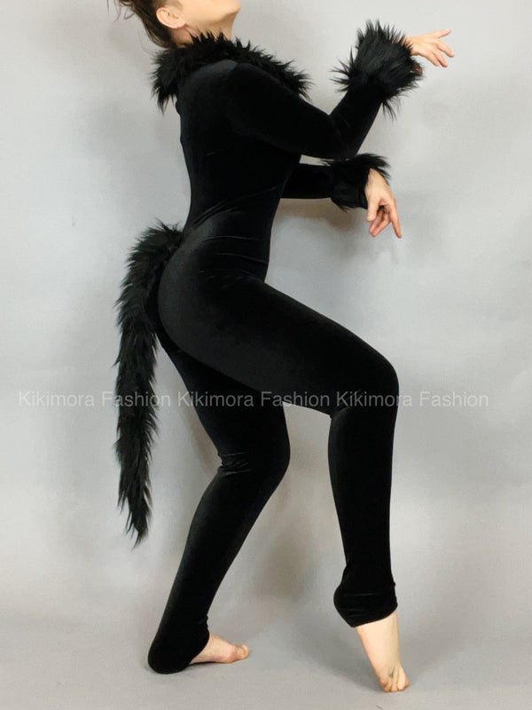 Black Cat Costume, Exotic Dancewear, Catwoman, Velvet Catsuit, Trending Now