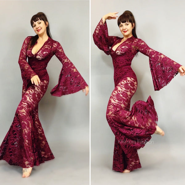 Sheer Jumpsuit, Cher Costume, Beautiful Lace Costume, Festival Outfit, Trending Now